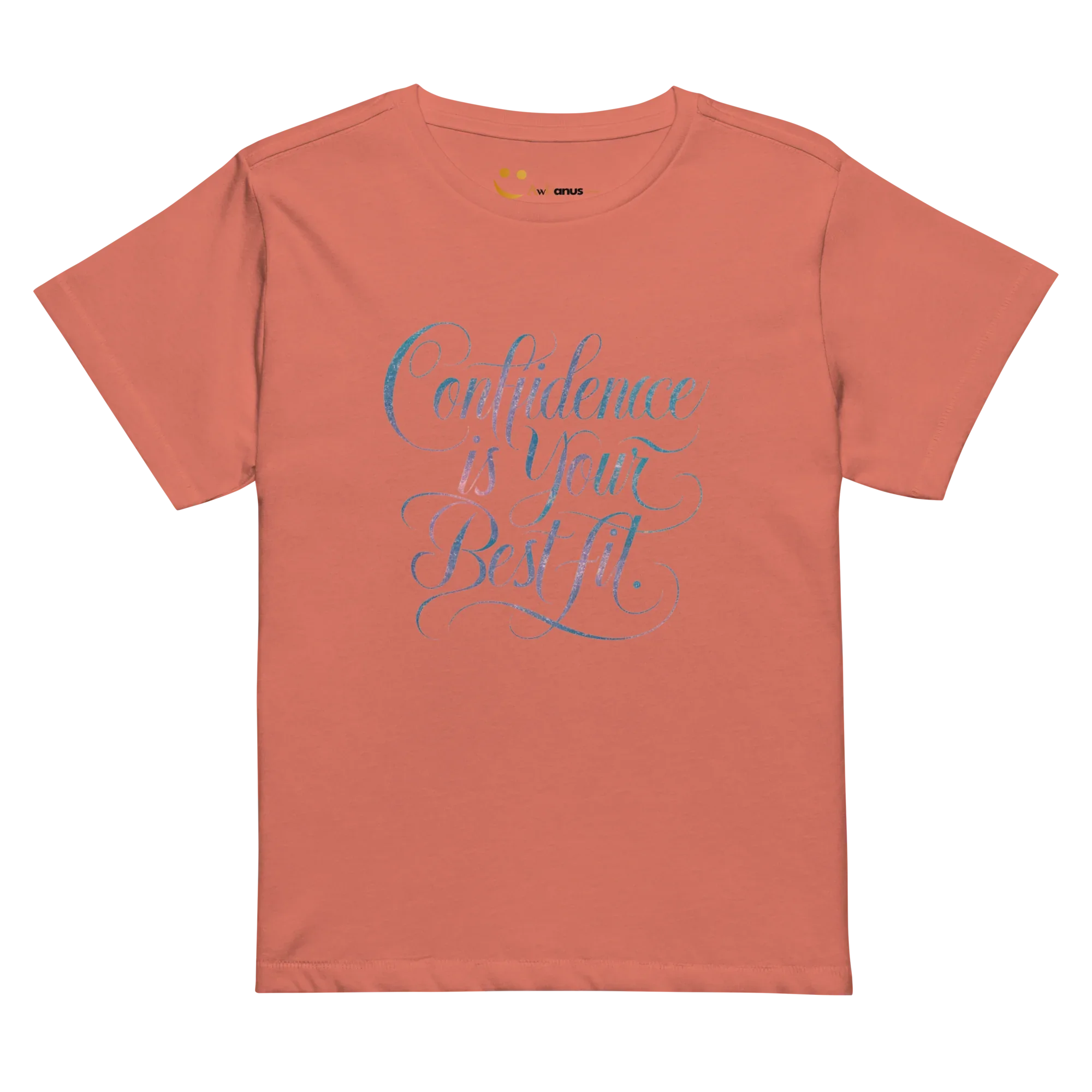Women’s High-Waisted T-Shirt | Confidence Is Your Best Fit - AwRans Clothing