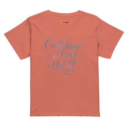 Women’s High-Waisted T-Shirt | Confidence Is Your Best Fit - AwRans Clothing