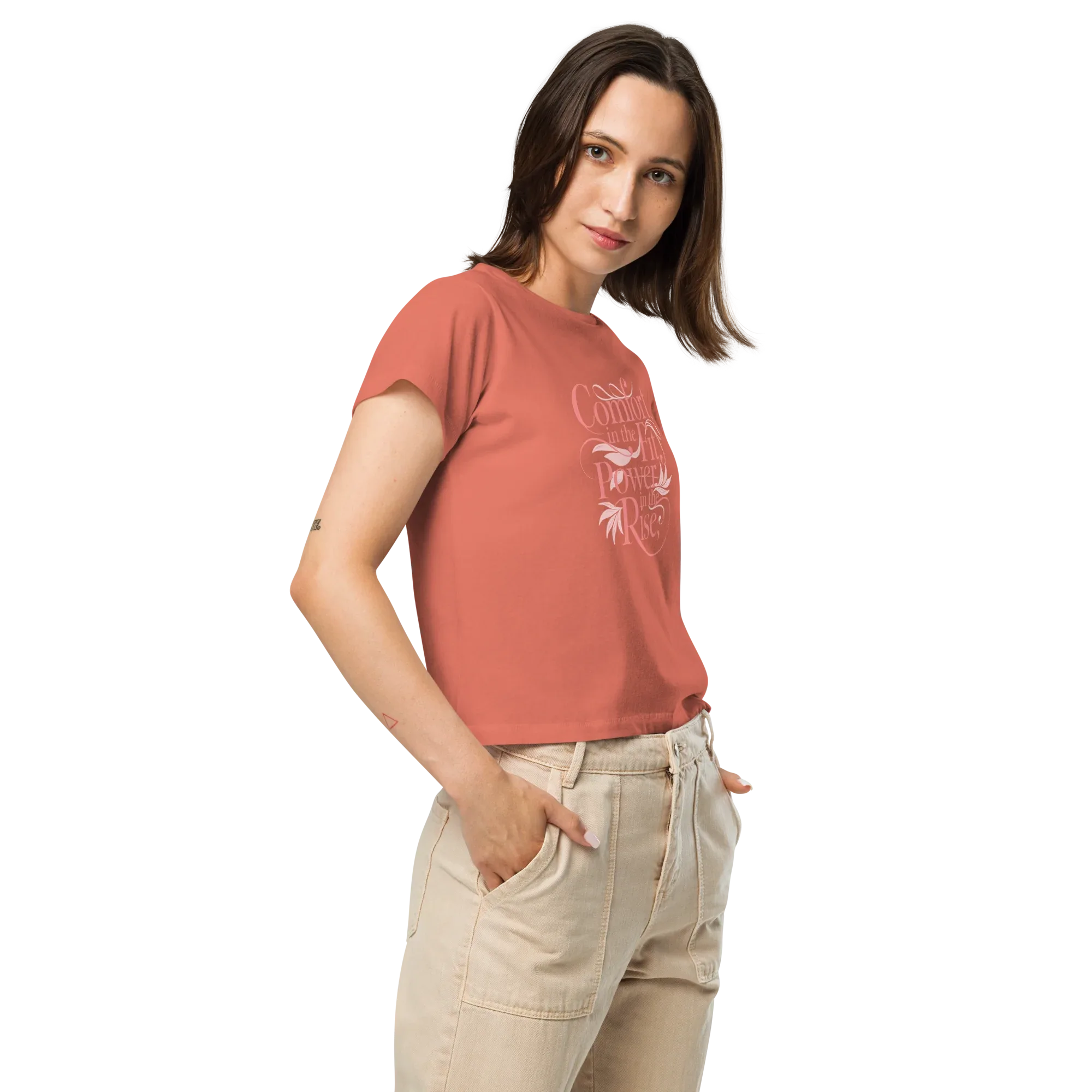 Women’s High-Waisted T-Shirt | Comfort In The Fit Power In The Rise - AwRans Clothing