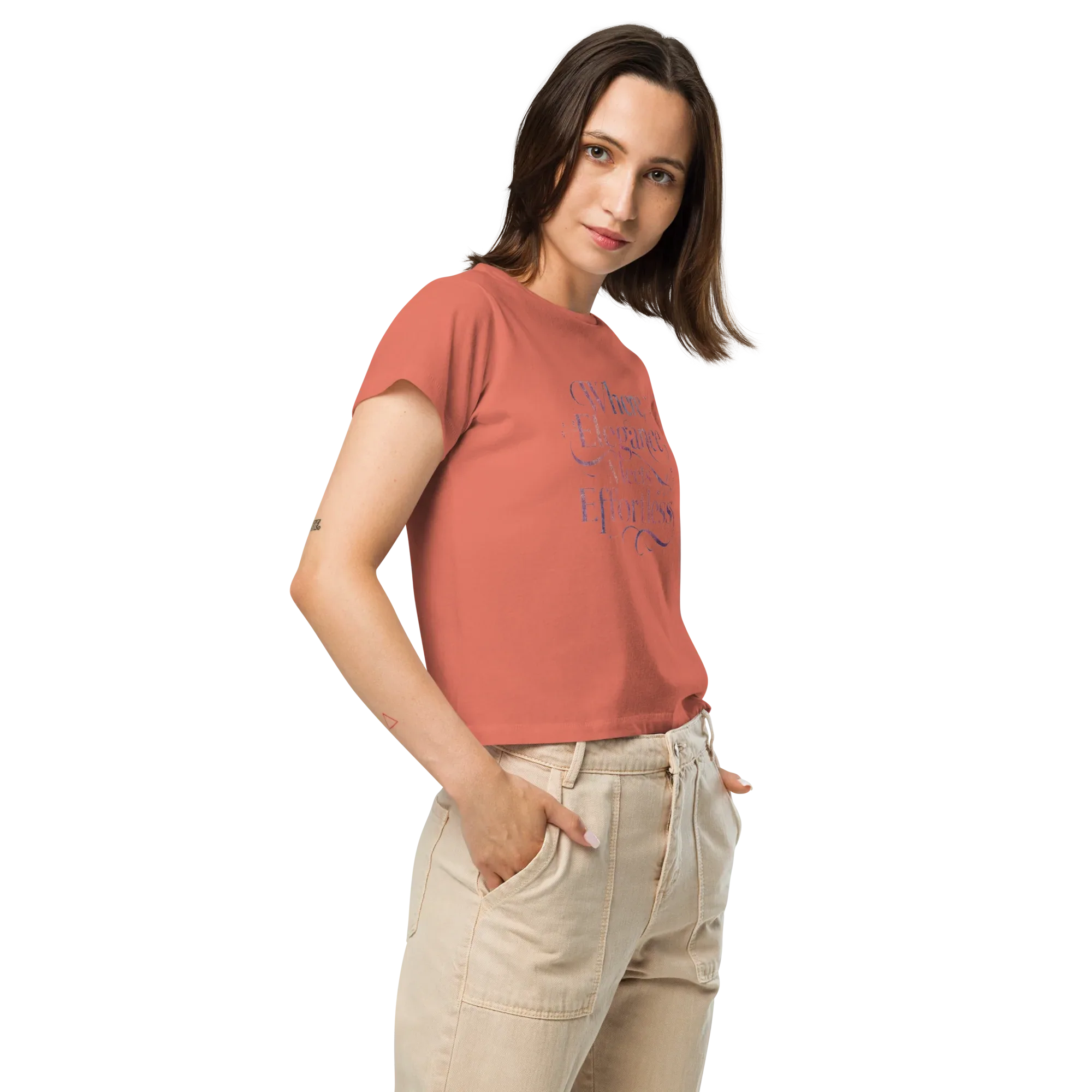 Women’s High-Waisted T-Shirt | Where Elegance Meets Effortless - AwRans Clothing
