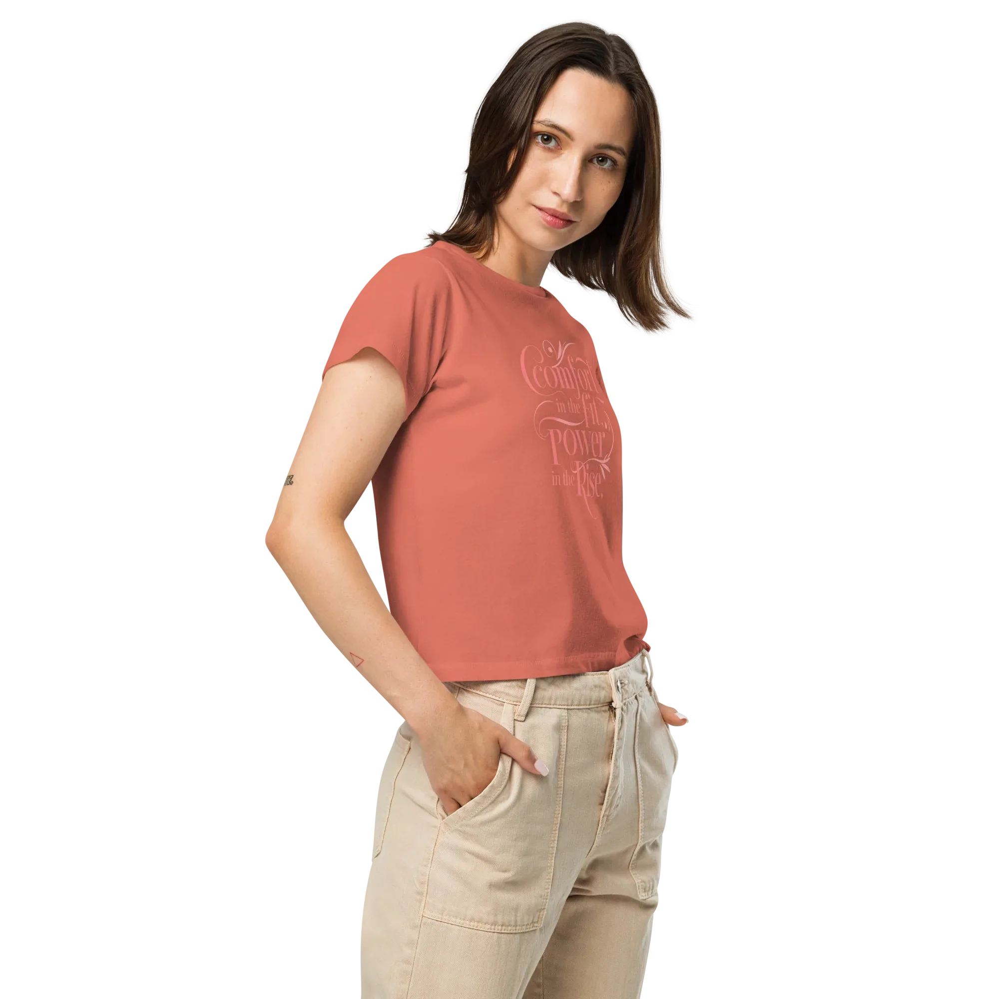 Women’s High-Waisted T-Shirt | Comfort In The Fit Poer In The Rise - AwRans Clothing