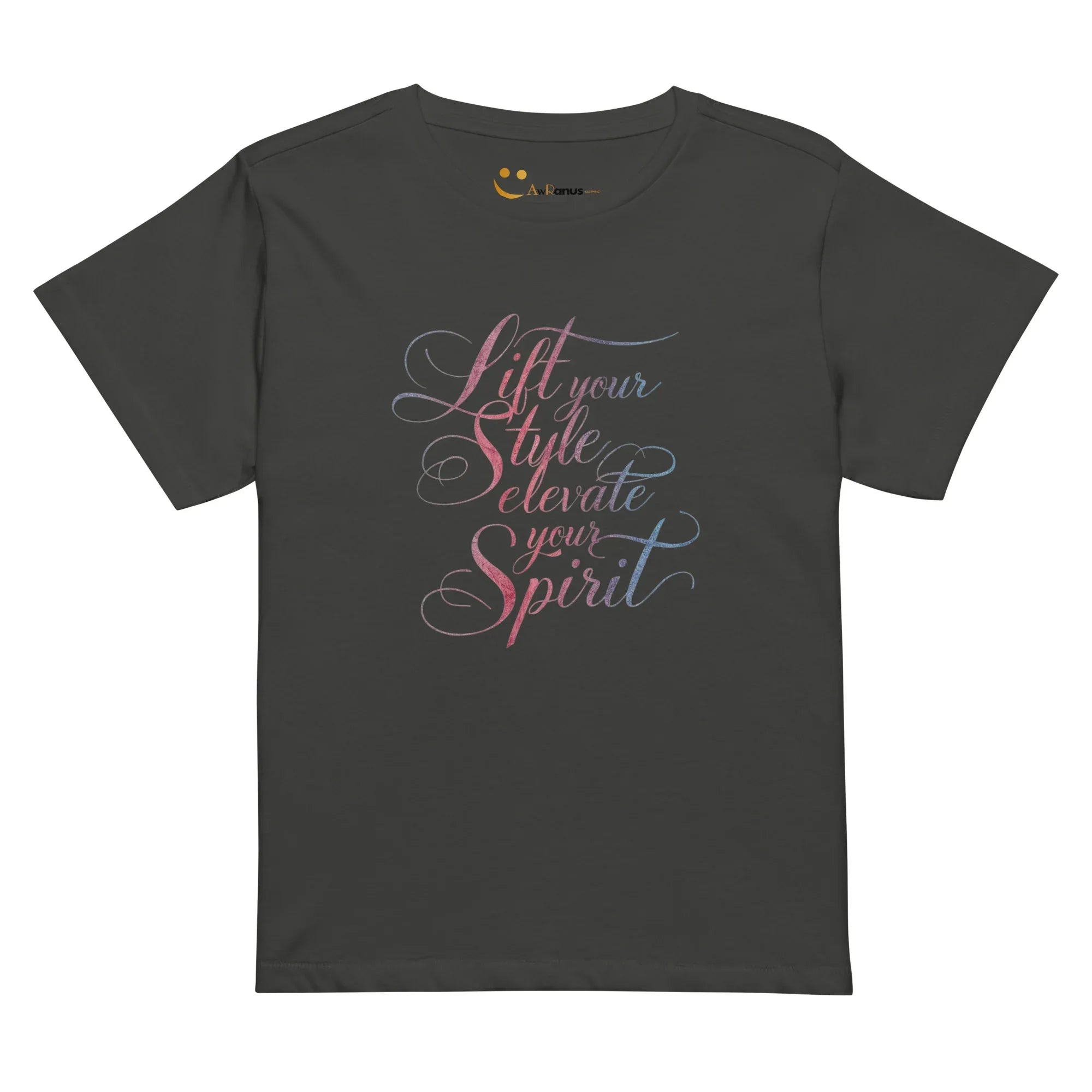 Women’s High-Waisted T-Shirt | Lift Your Style Elevate Your Spirit - AwRans Clothing