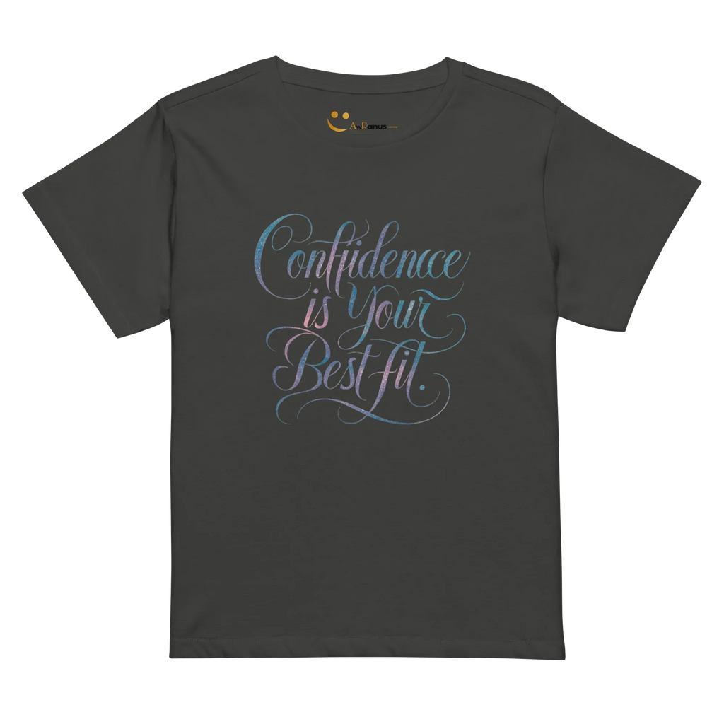 Women’s High-Waisted T-Shirt | Confidence Is Your Best Fit - AwRans Clothing