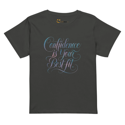 Women’s High-Waisted T-Shirt | Confidence Is Your Best Fit - AwRans Clothing