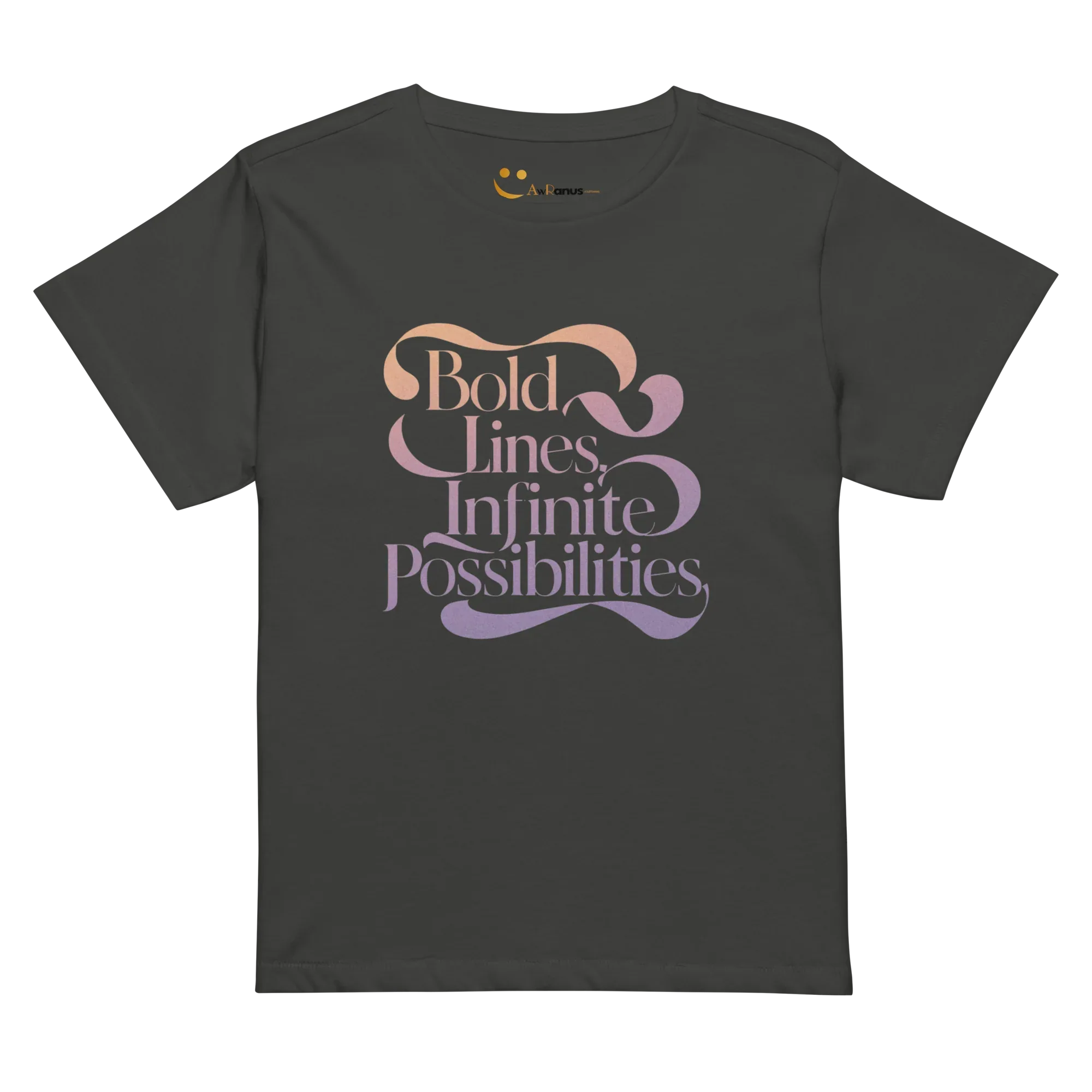 Women’s High-Waisted T-Shirt | Bold Lines Infinity Possibilities - AwRans Clothing
