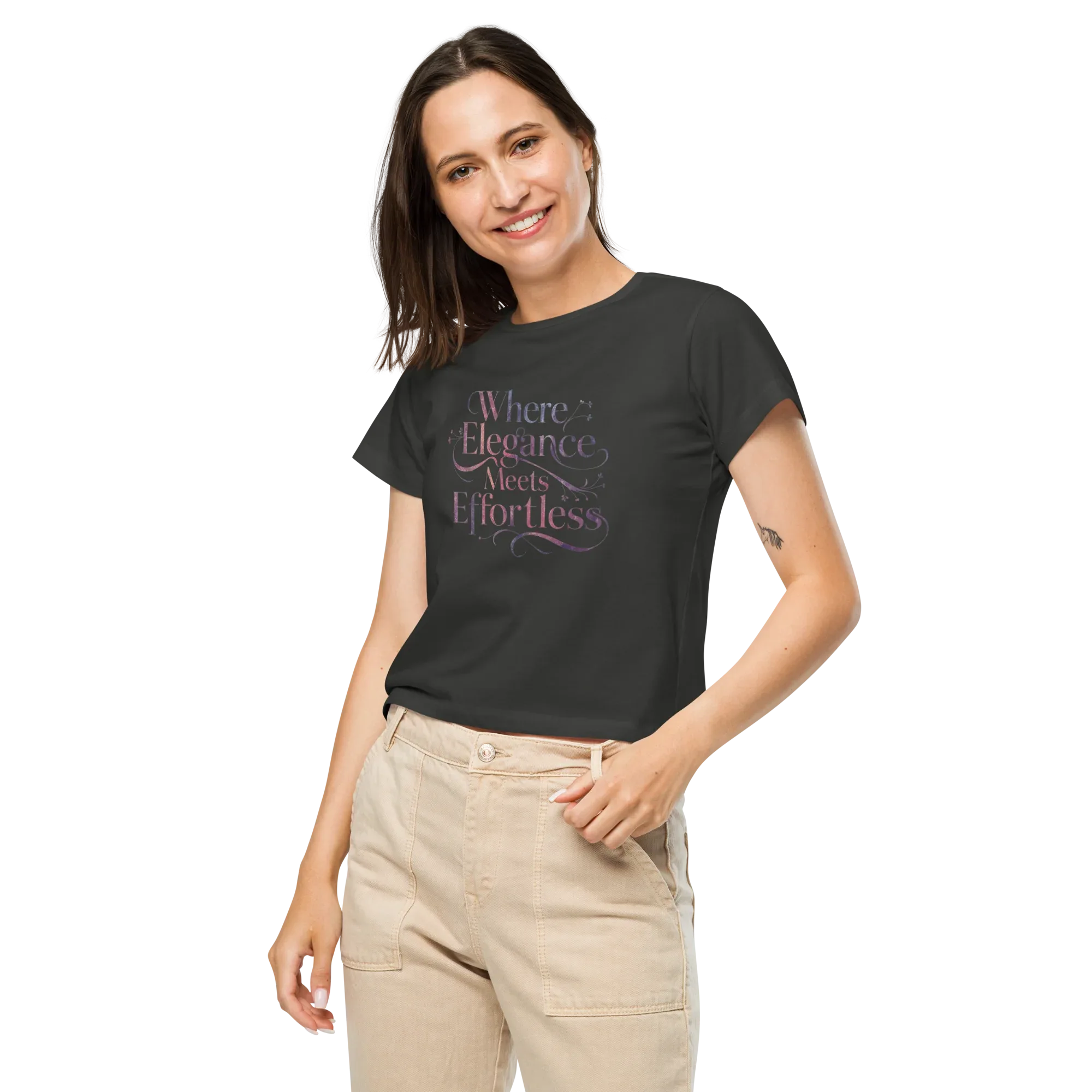 Women’s High-Waisted T-Shirt | Where Elegance Meets Effortless - AwRans Clothing