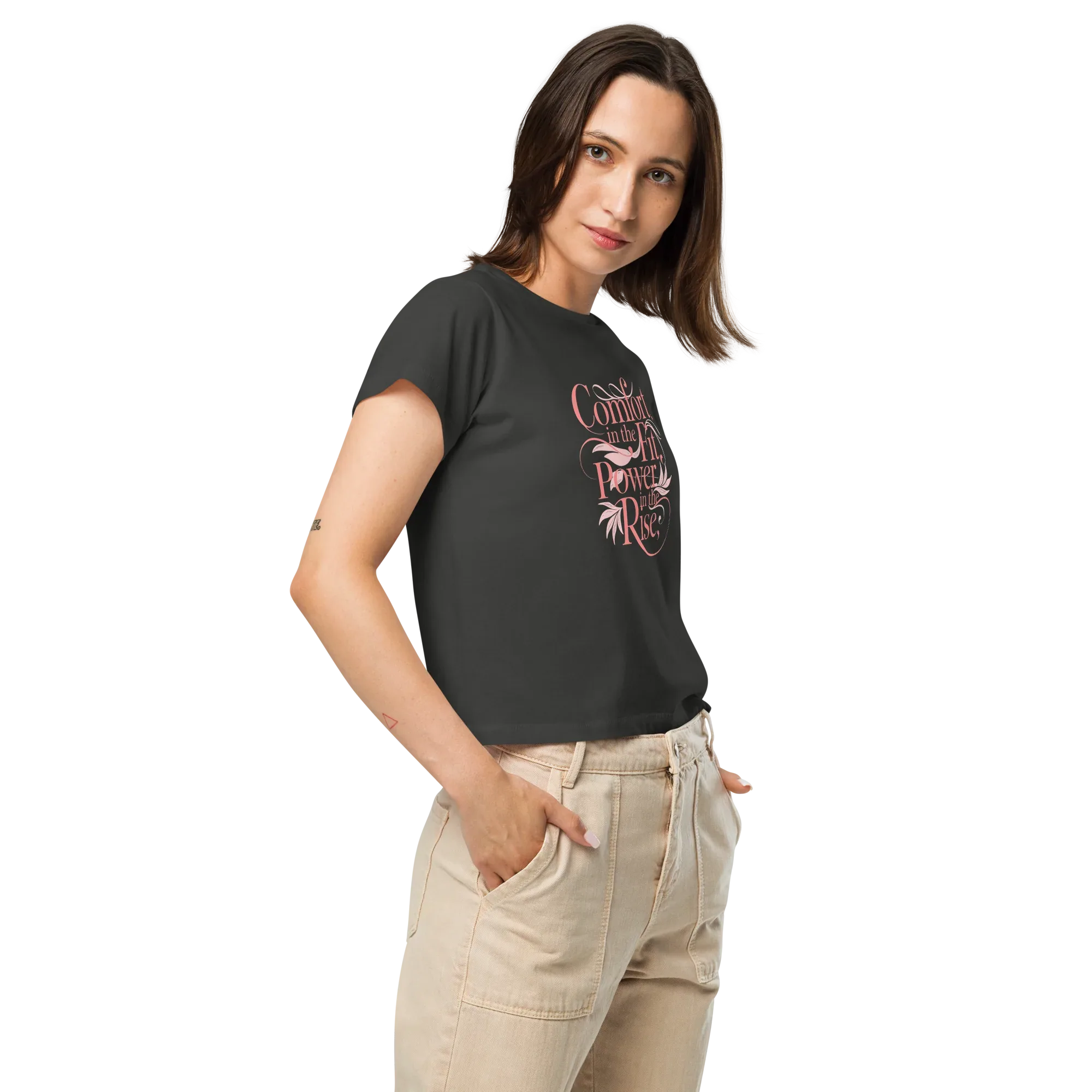 Women’s High-Waisted T-Shirt | Comfort In The Fit Power In The Rise - AwRans Clothing