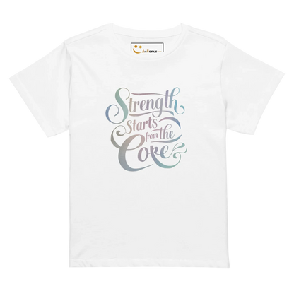 Women’s High-Waisted T-Shirt | Strength Starts From The Core - AwRans Clothing