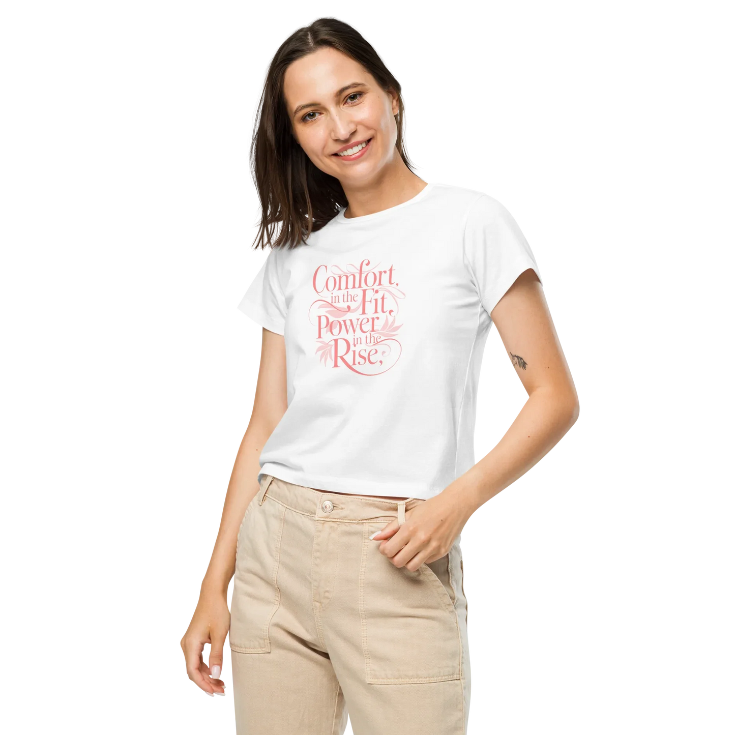 Women’s High-Waisted T-Shirt | Comfort In The Fit Power In The Rise - AwRans Clothing