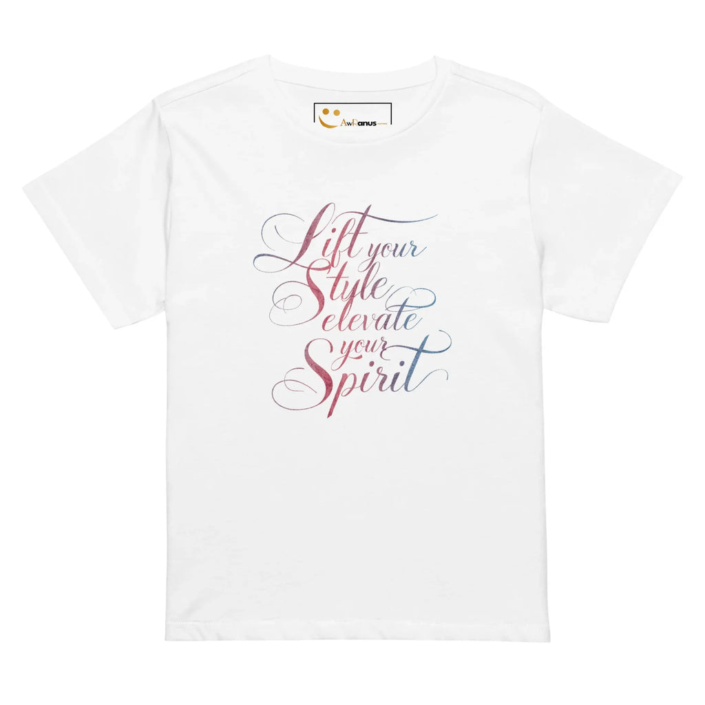 Women’s High-Waisted T-Shirt | Lift Your Style Elevate Your Spirit - AwRans Clothing