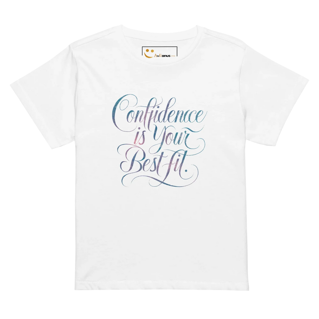 Women’s High-Waisted T-Shirt | Confidence Is Your Best Fit - AwRans Clothing