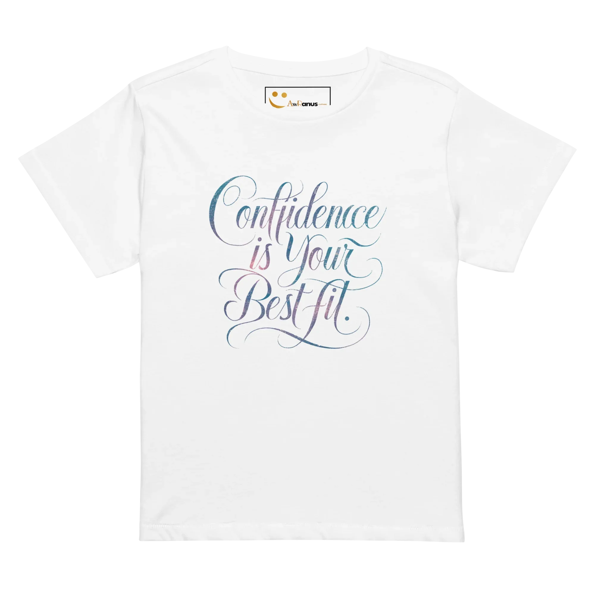 Women’s High-Waisted T-Shirt | Confidence Is Your Best Fit - AwRans Clothing