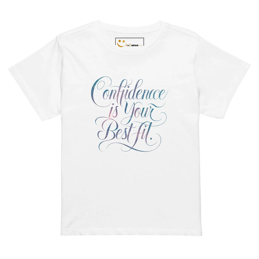 Women’s High-Waisted T-Shirt | Confidence Is Your Best Fit - AwRans Clothing