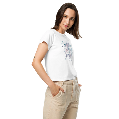 Women’s High-Waisted T-Shirt | Confidence Is Your Best Fit - AwRans Clothing