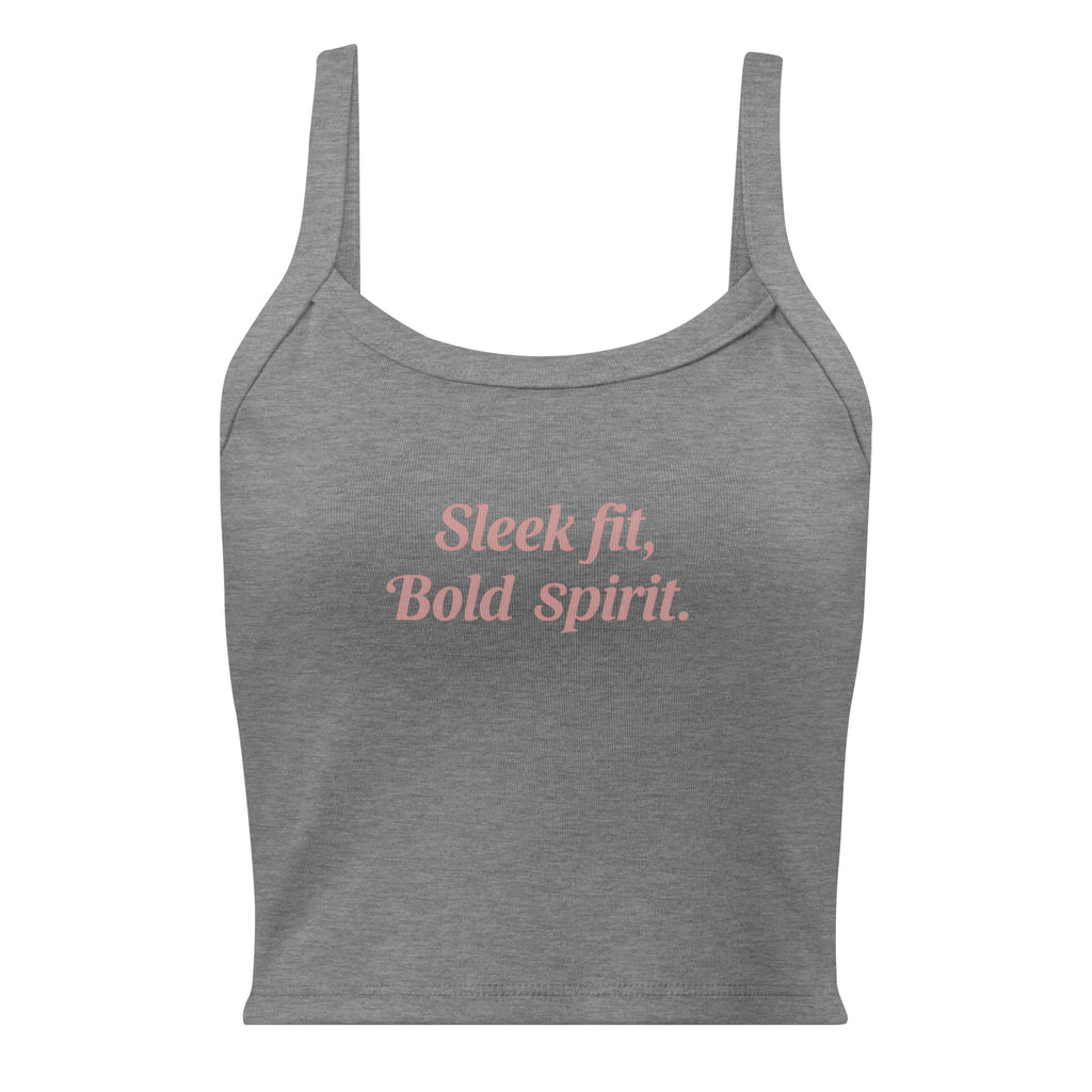 Women’s micro-rib tank top | Sleek Fit,Bold Spirit. micro-rib tank top AwRans Clothing womens-micro-rib-tank-top-athletic-heather-front-67ea7687304d0