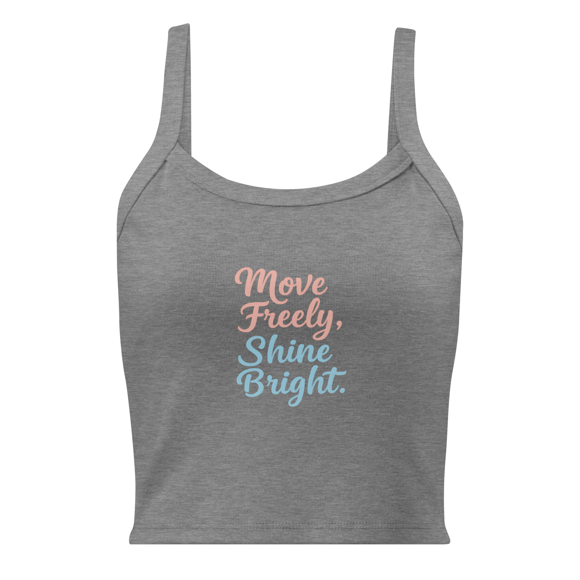 Women’s micro-rib tank top | Move Freely,Shine Bright micro-rib tank top AwRans Clothing womens-micro-rib-tank-top-athletic-heather-front-67ea785757290