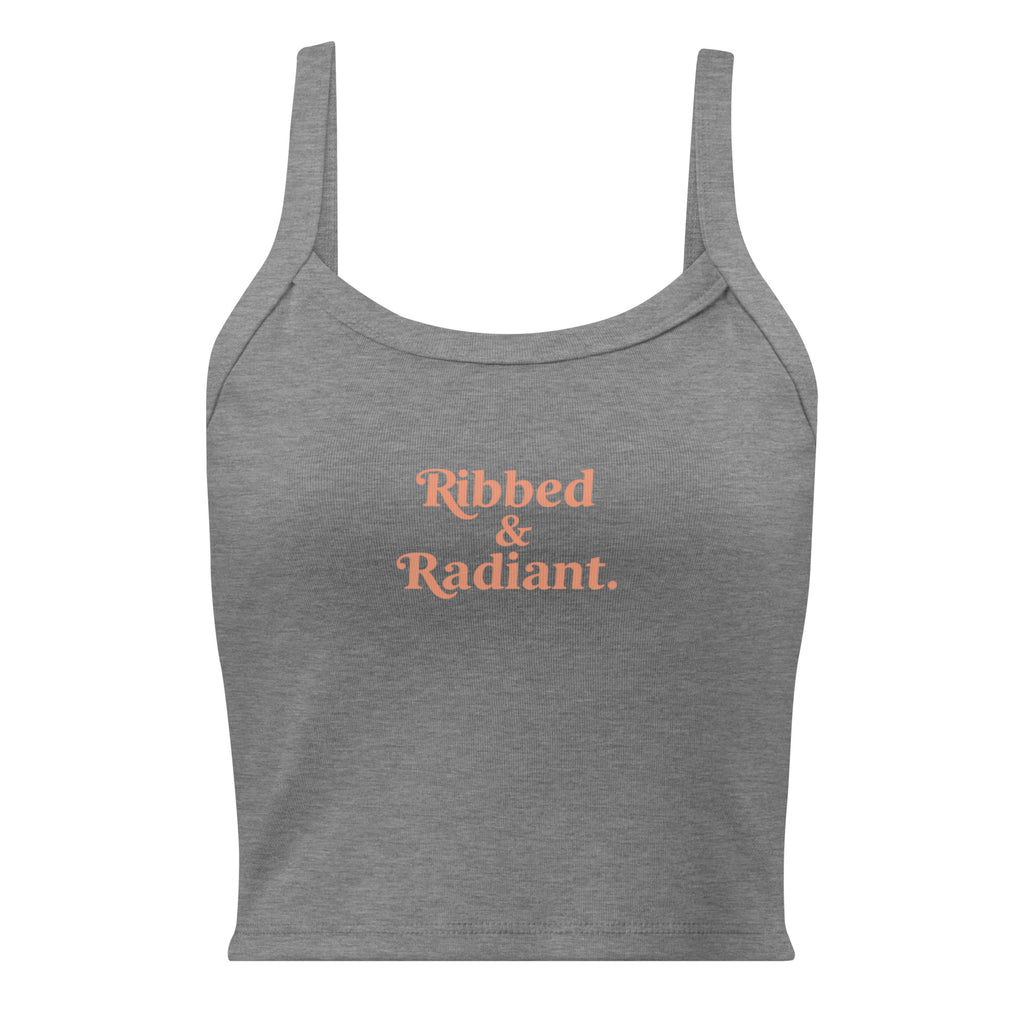 Women’s micro-rib tank top | Ribbed & Radiant micro-rib tank top AwRans Clothing womens-micro-rib-tank-top-athletic-heather-front-67ea7bdd1259d
