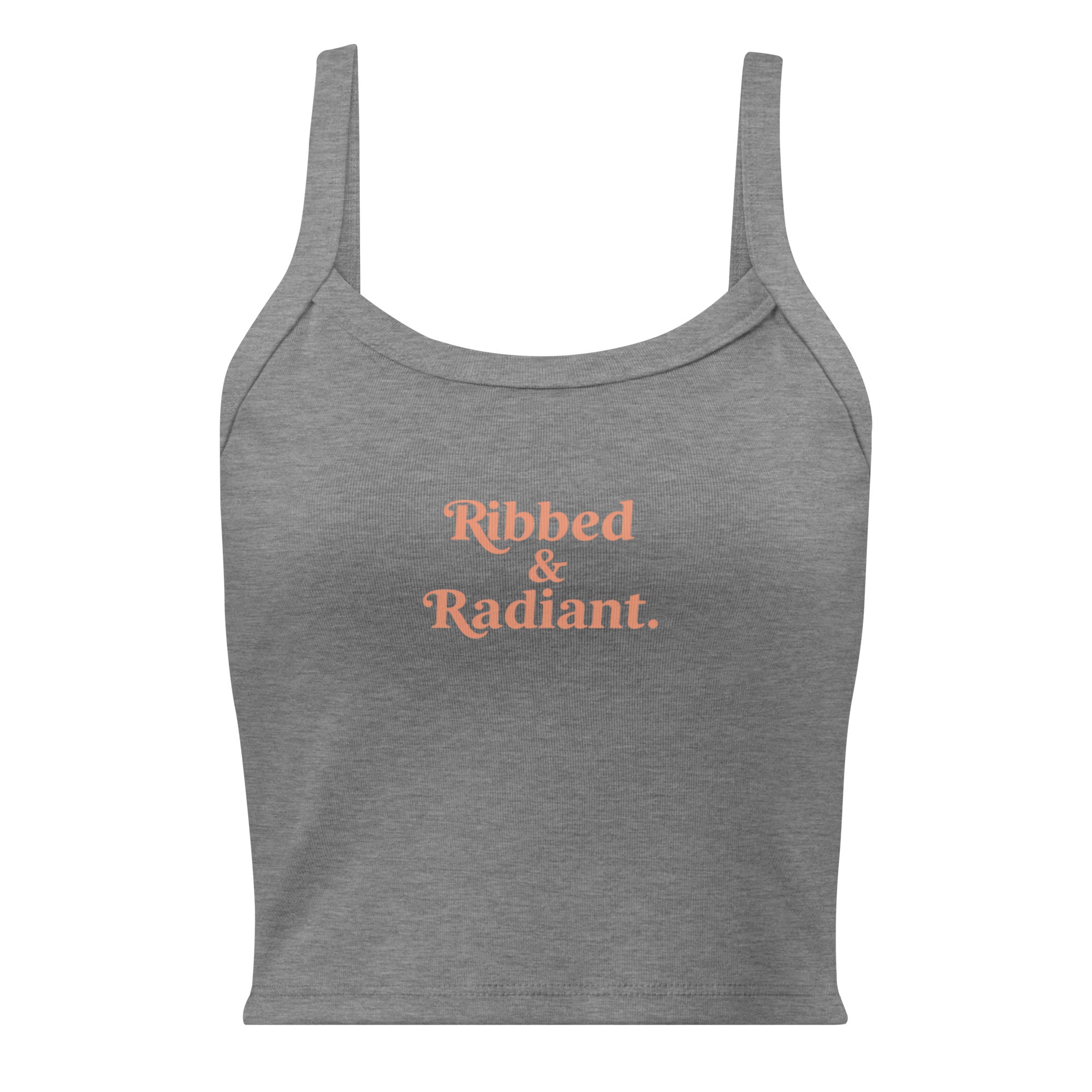 Women’s micro-rib tank top | Ribbed & Radiant micro-rib tank top AwRans Clothing womens-micro-rib-tank-top-athletic-heather-front-67ea7bdd1259d