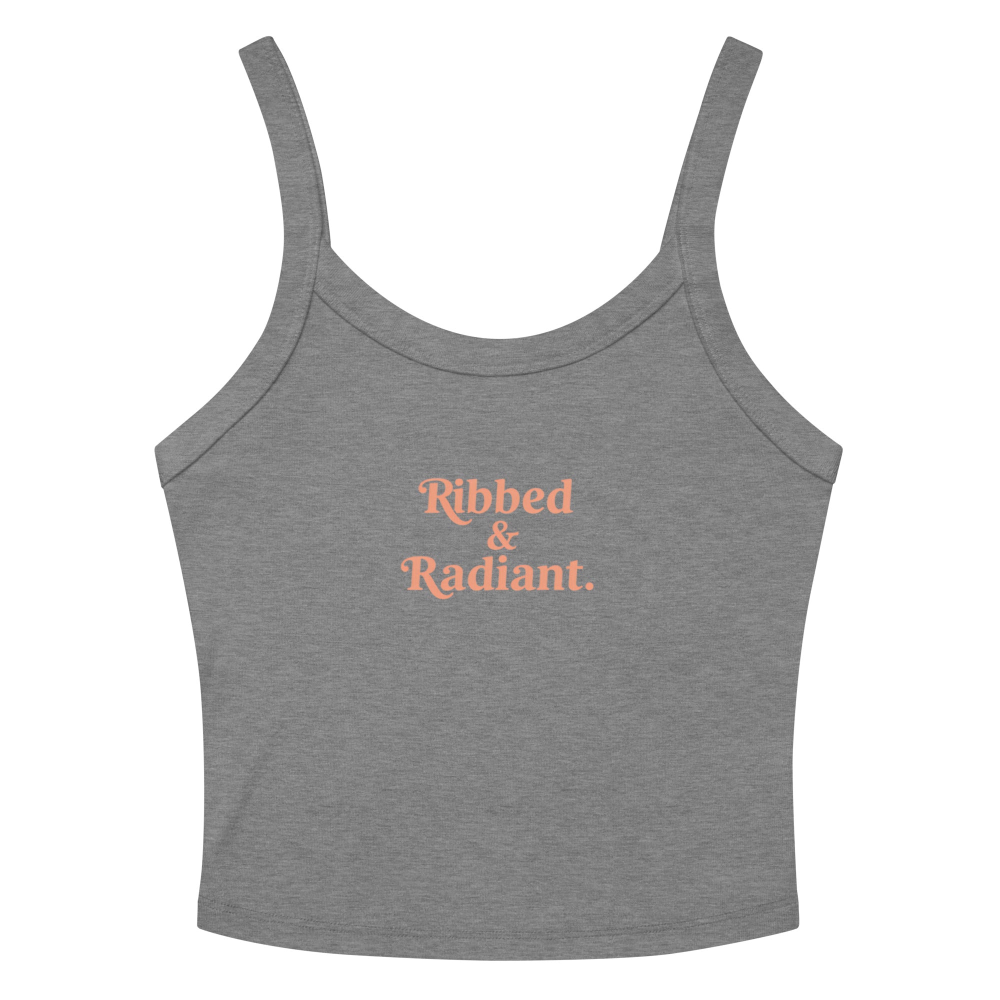 Women’s micro-rib tank top | Ribbed & Radiant Athletic Heather micro-rib tank top AwRans Clothing womens-micro-rib-tank-top-athletic-heather-front-67ea7bdd19ef4