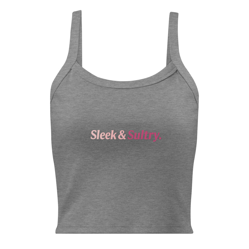 Women’s micro-rib tank top | Sleek & Sultry micro-rib tank top AwRans Clothing womens-micro-rib-tank-top-athletic-heather-front-67ea7e510385d