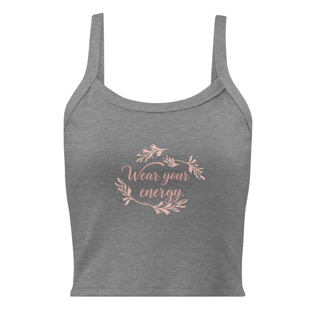 Women’s micro-rib tank top | Wear Your Energy micro-rib tank top AwRans Clothing womens-micro-rib-tank-top-athletic-heather-front-67ea7eef3329d