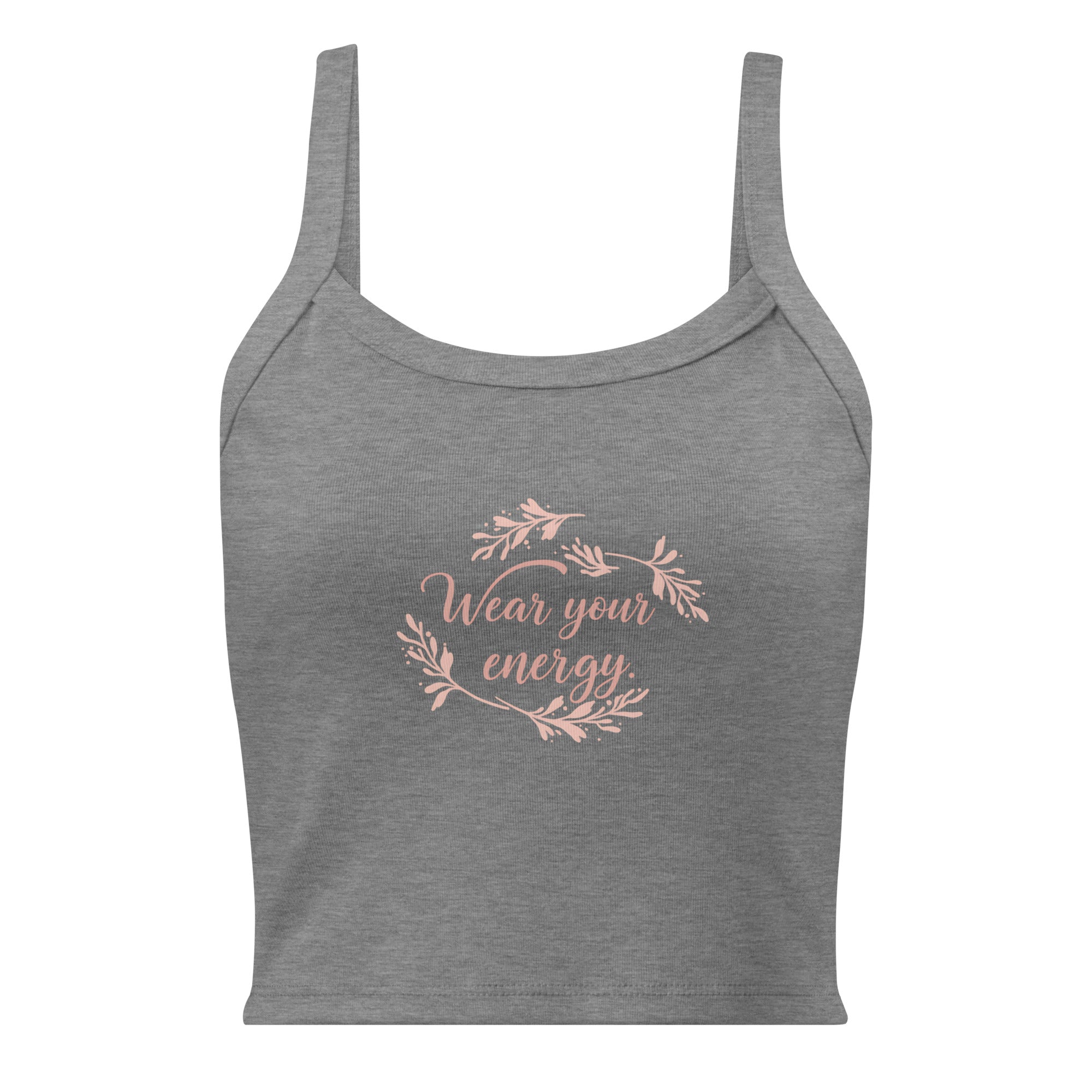 Women’s micro-rib tank top | Wear Your Energy micro-rib tank top AwRans Clothing womens-micro-rib-tank-top-athletic-heather-front-67ea7eef3329d