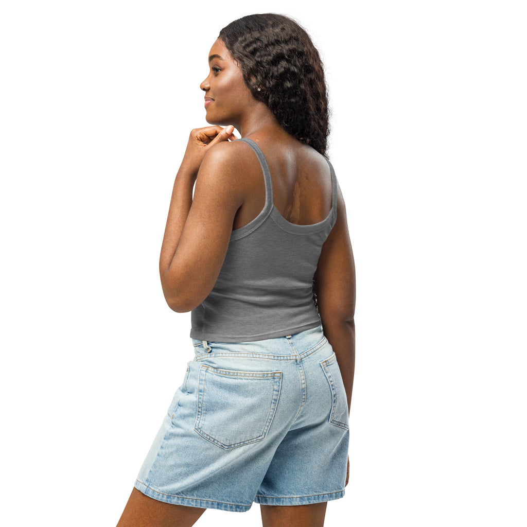 Women’s micro-rib tank top | Flow,Flex,Flaunt. micro-rib tank top AwRans Clothing womens-micro-rib-tank-top-athletic-heather-left-back-67ea77bc55941