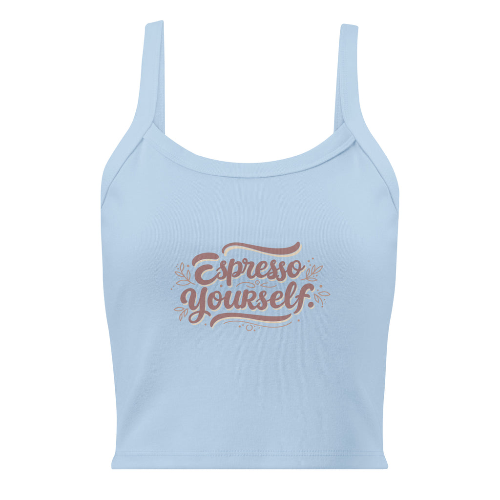 Women’s micro-rib tank top | Espresso Yourself micro-rib tank top AwRans Clothing womens-micro-rib-tank-top-solid-baby-blue-blend-front-67ea772218917
