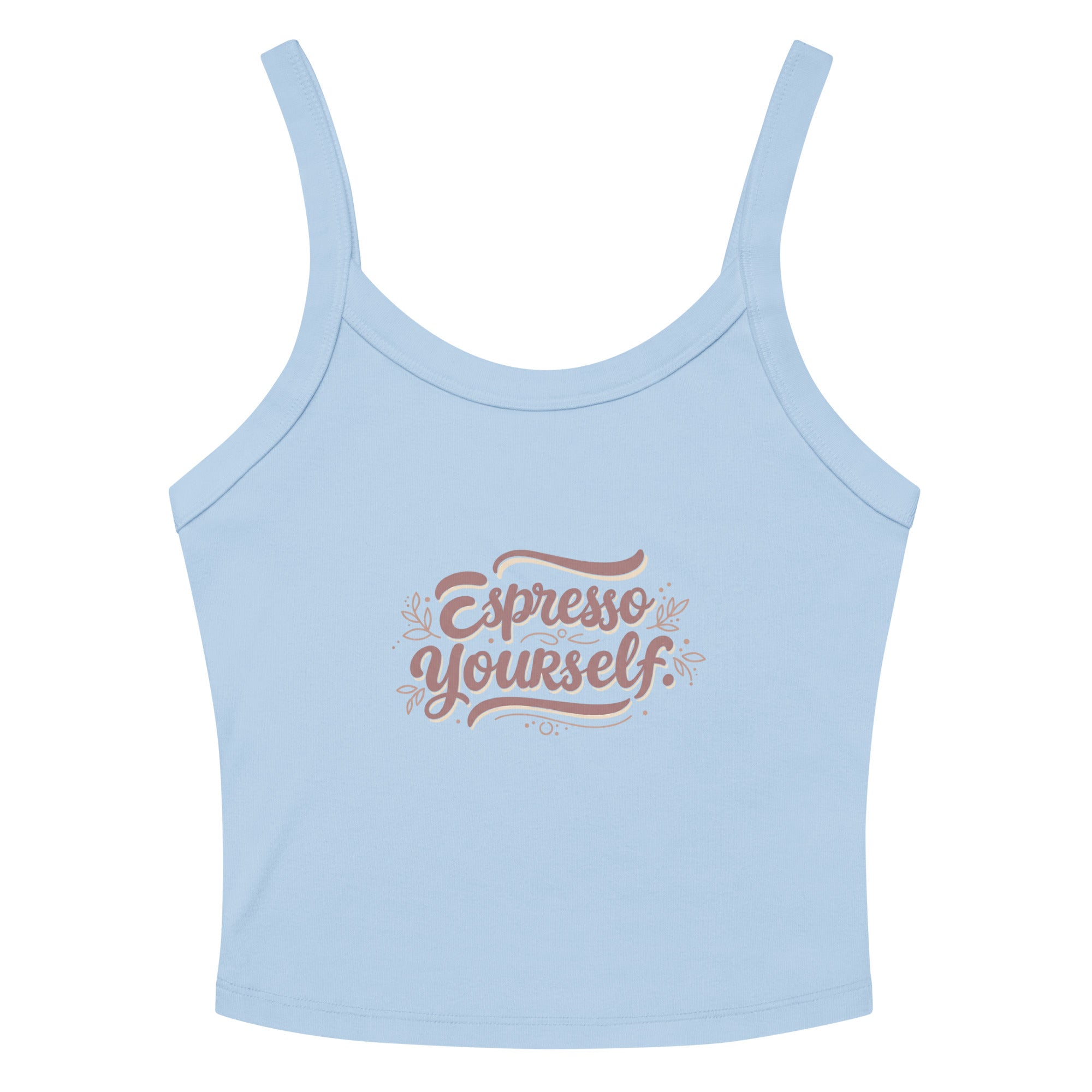 Women’s micro-rib tank top | Espresso Yourself Solid Baby Blue Blend micro-rib tank top AwRans Clothing womens-micro-rib-tank-top-solid-baby-blue-blend-front-67ea77221edf9