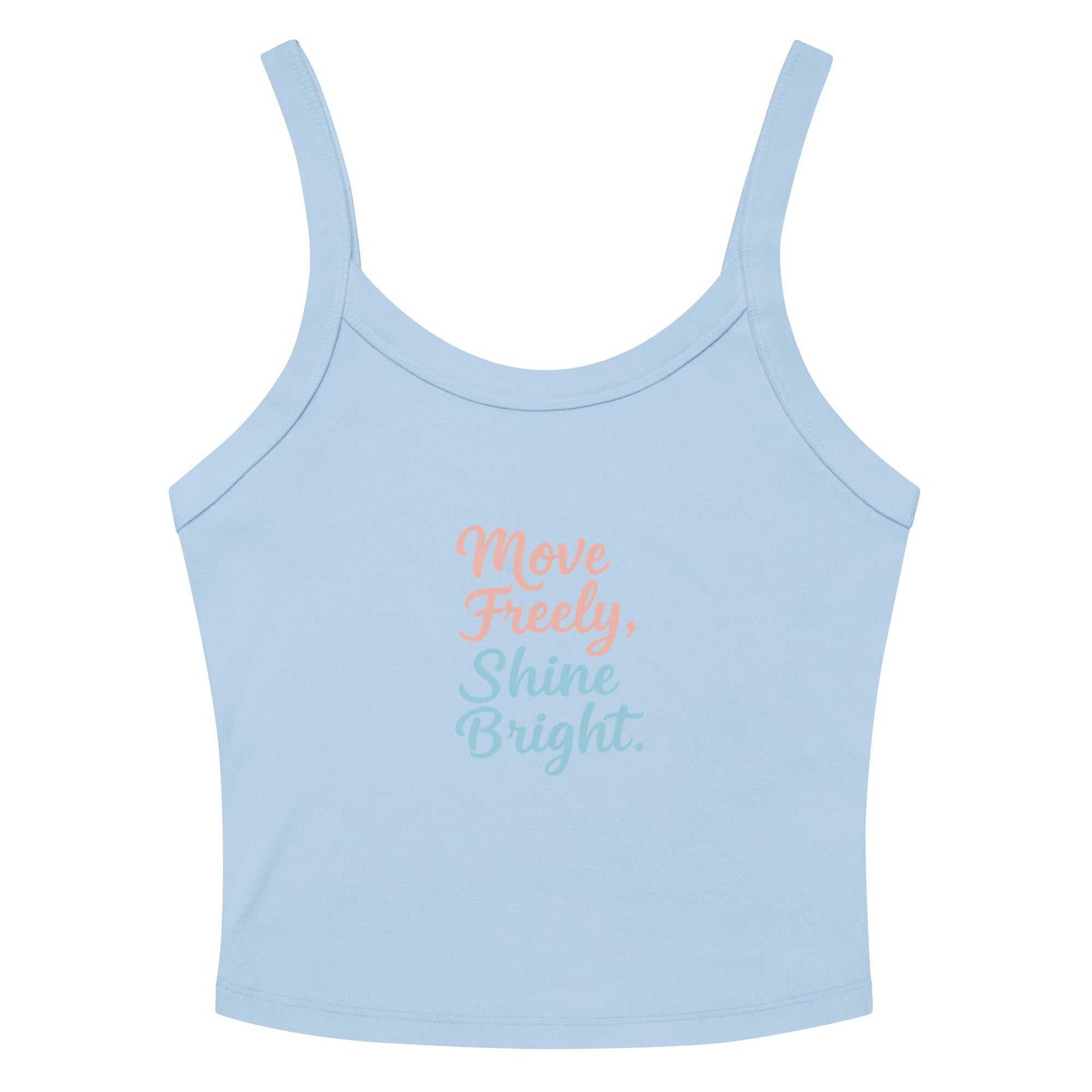 Women’s micro-rib tank top | Move Freely,Shine Bright Solid Baby Blue Blend micro-rib tank top AwRans Clothing womens-micro-rib-tank-top-solid-baby-blue-blend-front-67ea78575da0d
