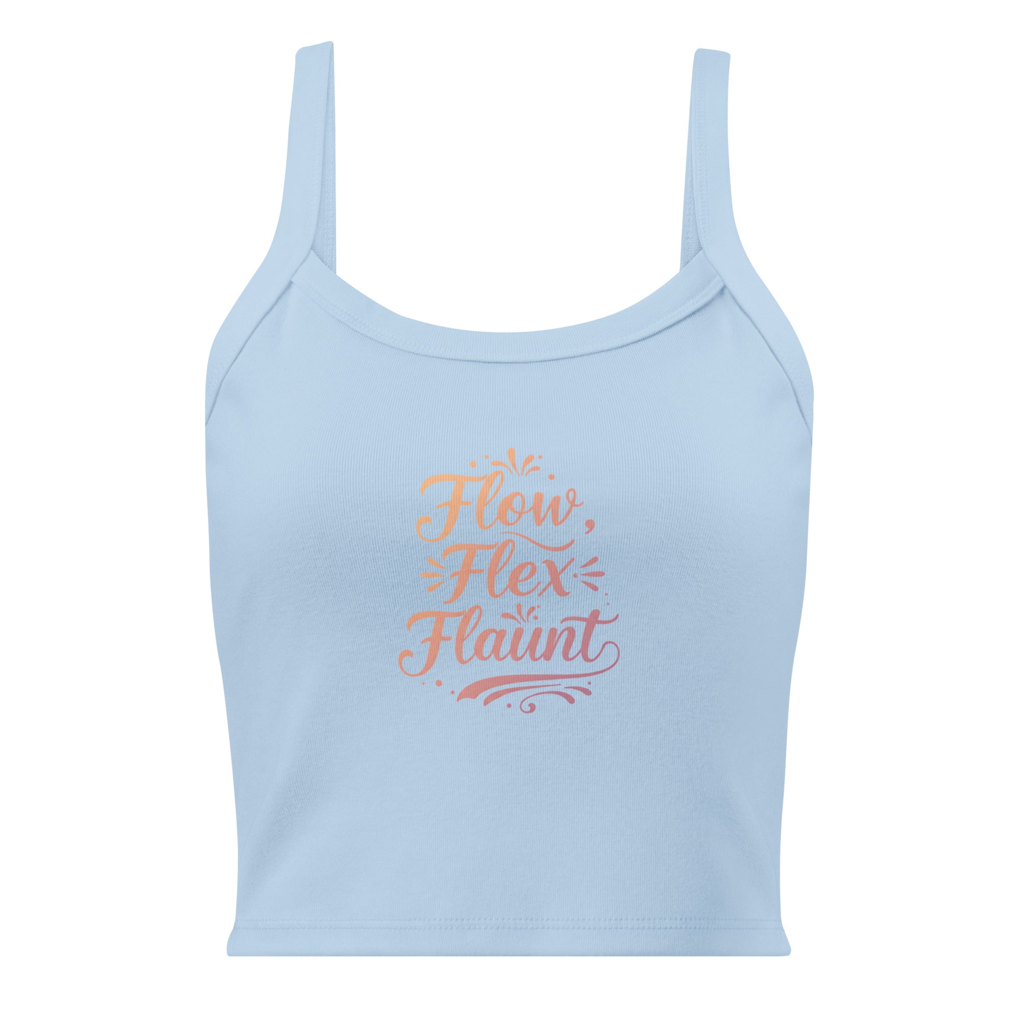 Women’s micro-rib tank top | Flow,Flex,Flaunt. micro-rib tank top AwRans Clothing womens-micro-rib-tank-top-solid-baby-blue-blend-front-67ea7aa857ef0
