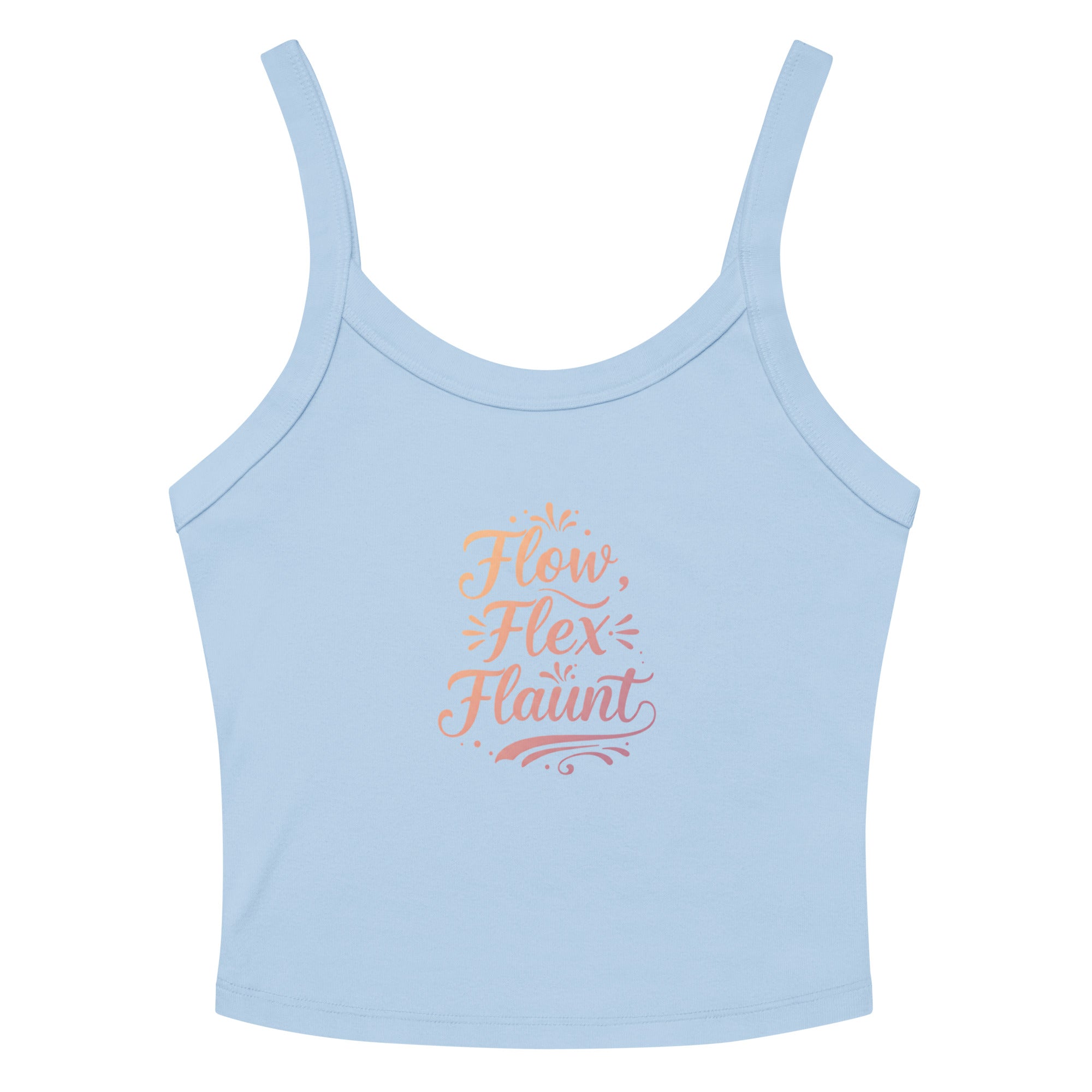 Women’s micro-rib tank top | Flow,Flex,Flaunt. Solid Baby Blue Blend micro-rib tank top AwRans Clothing womens-micro-rib-tank-top-solid-baby-blue-blend-front-67ea7aa85d019