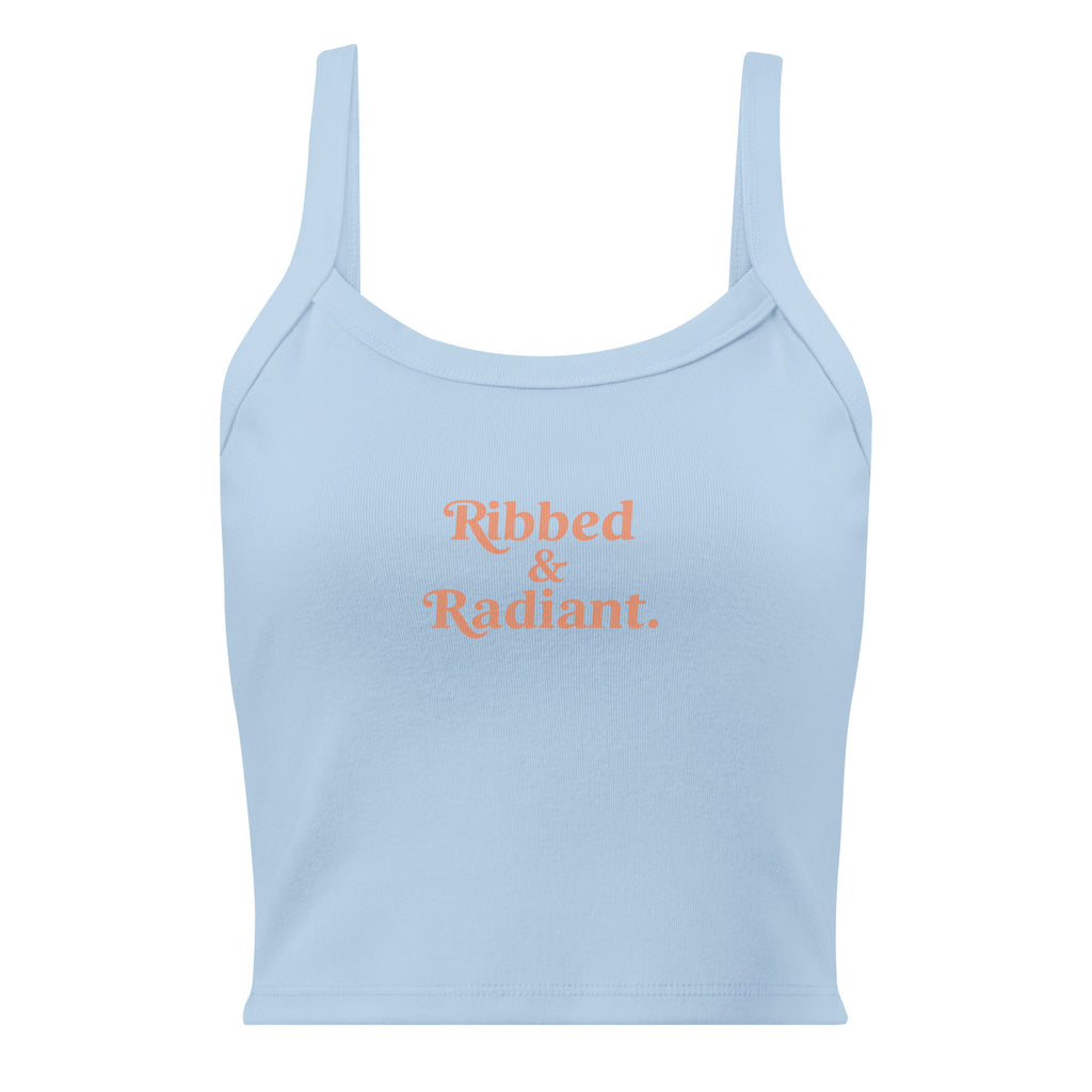 Women’s micro-rib tank top | Ribbed & Radiant micro-rib tank top AwRans Clothing womens-micro-rib-tank-top-solid-baby-blue-blend-front-67ea7bdd13e42