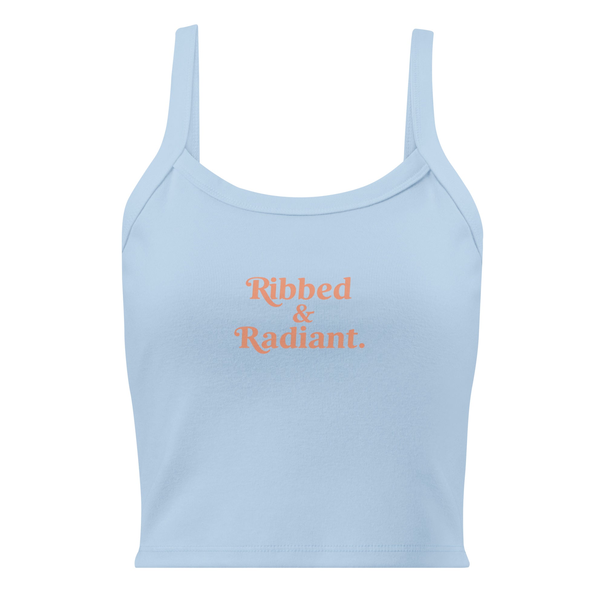 Women’s micro-rib tank top | Ribbed & Radiant micro-rib tank top AwRans Clothing womens-micro-rib-tank-top-solid-baby-blue-blend-front-67ea7bdd13e42