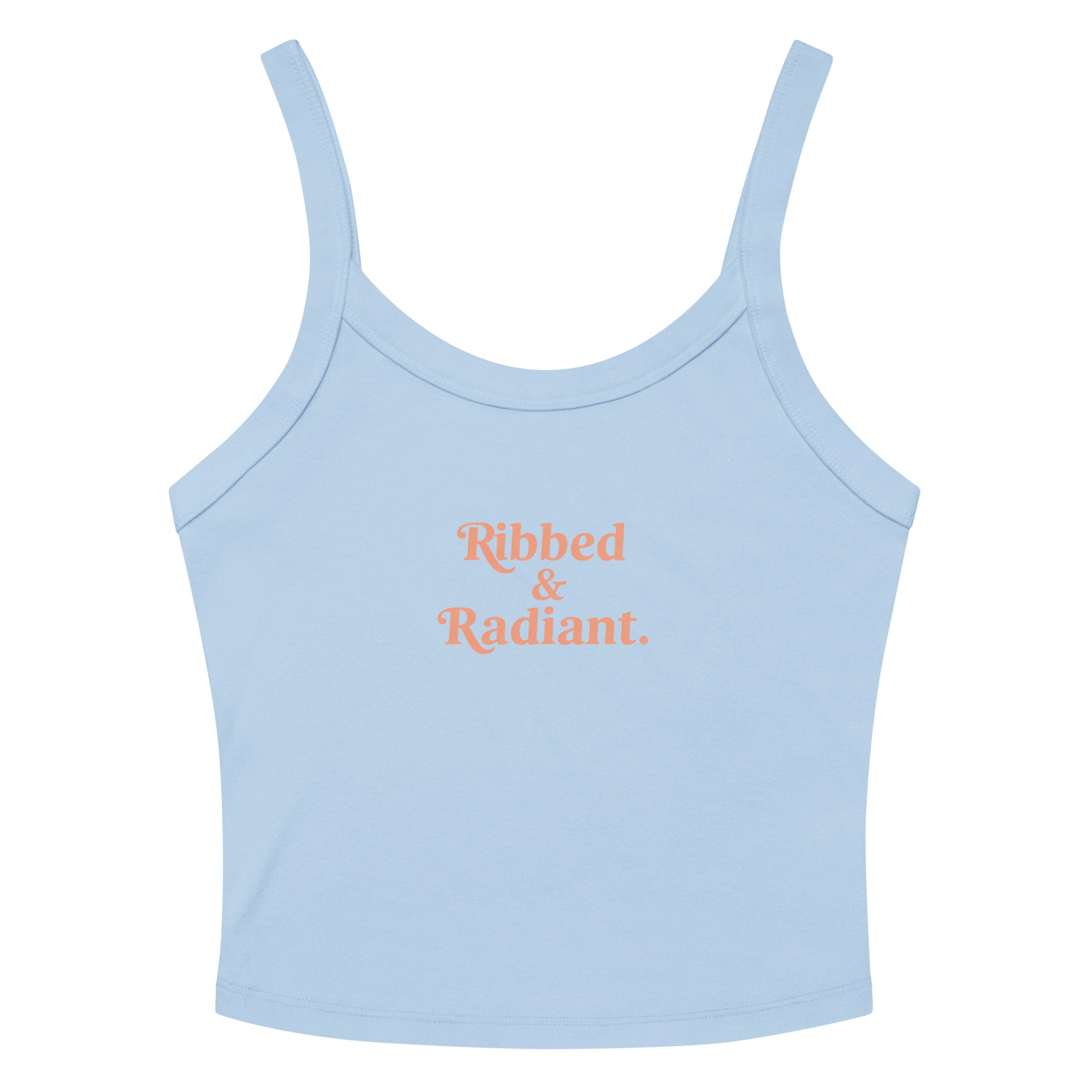 Women’s micro-rib tank top | Ribbed & Radiant Solid Baby Blue Blend micro-rib tank top AwRans Clothing womens-micro-rib-tank-top-solid-baby-blue-blend-front-67ea7bdd1a457