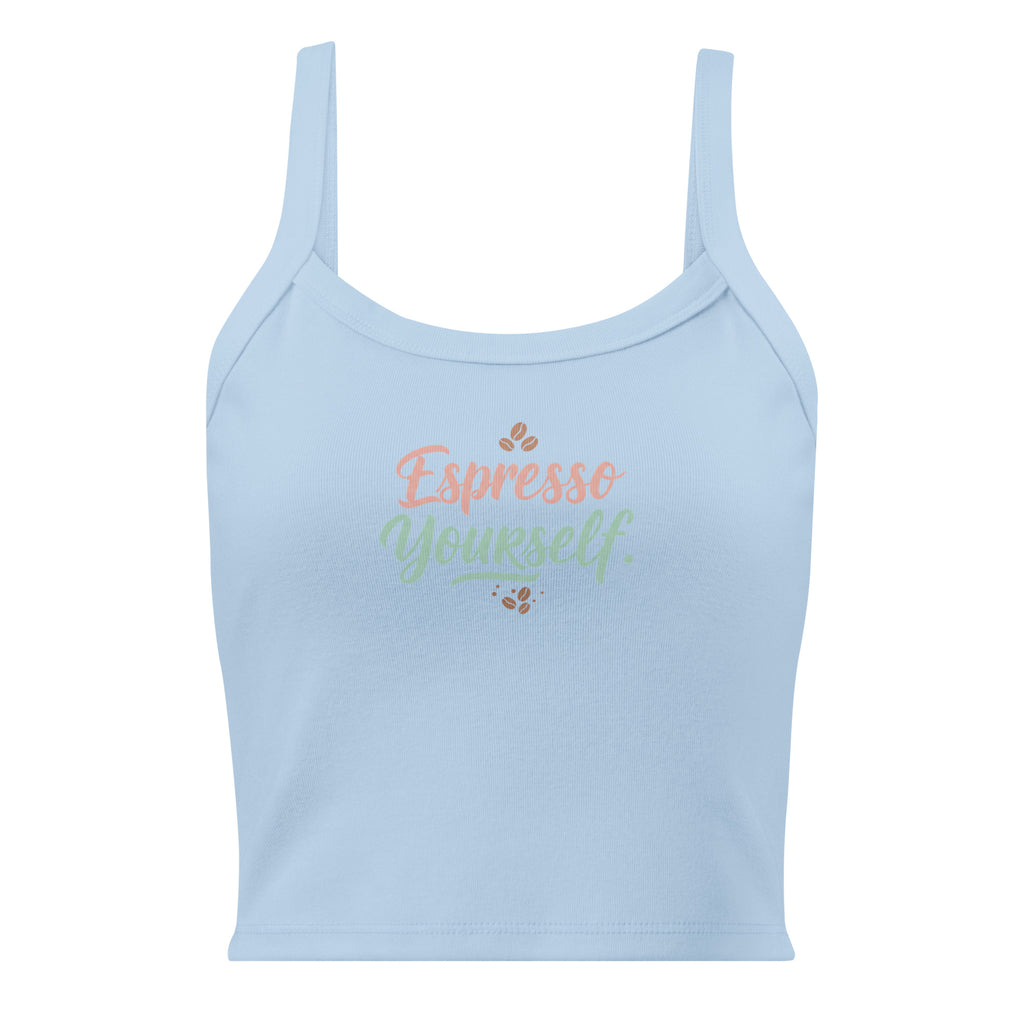 Women’s micro-rib tank top | Espresso Yourself micro-rib tank top AwRans Clothing womens-micro-rib-tank-top-solid-baby-blue-blend-front-67ea7c7a0cfc3