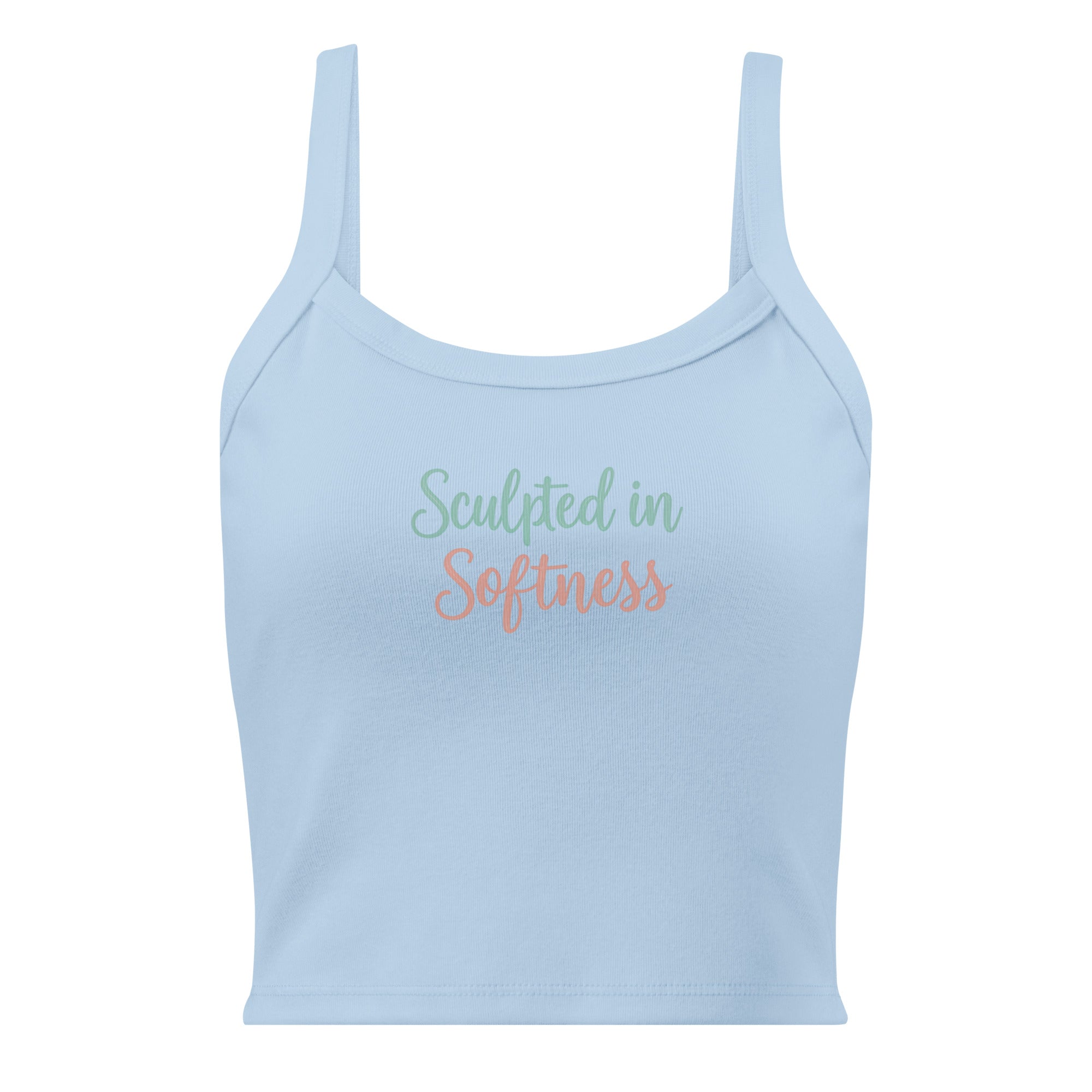 Women’s micro-rib tank top | Sculpted In Softness micro-rib tank top AwRans Clothing womens-micro-rib-tank-top-solid-baby-blue-blend-front-67ea7db42d95e