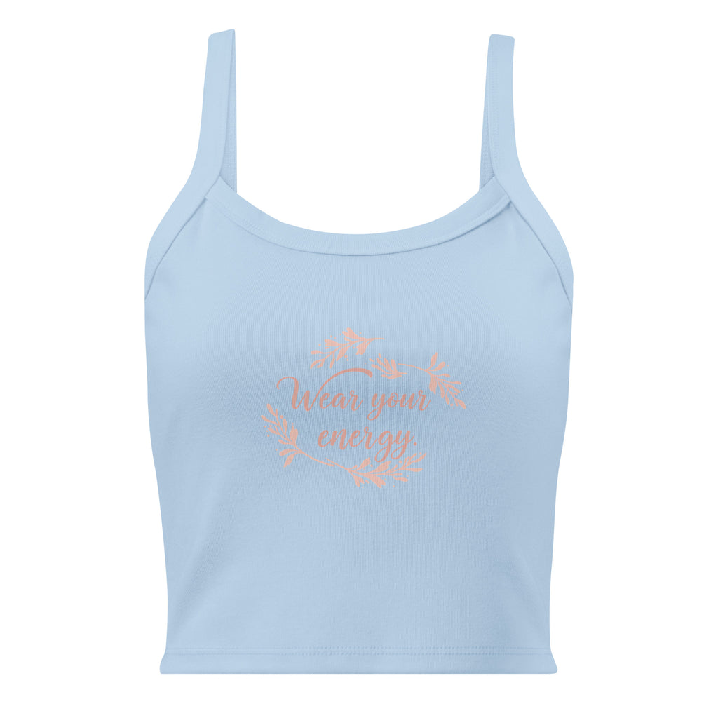 Women’s micro-rib tank top | Wear Your Energy micro-rib tank top AwRans Clothing womens-micro-rib-tank-top-solid-baby-blue-blend-front-67ea7eef3488a