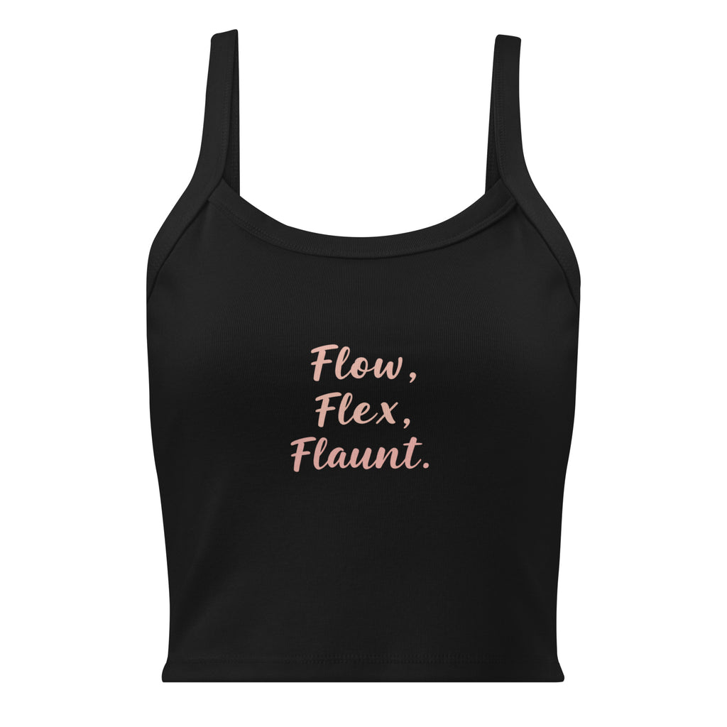 Women’s micro-rib tank top | Flow,Flex,Flaunt. micro-rib tank top AwRans Clothing womens-micro-rib-tank-top-solid-black-blend-front-67ea77bc53c71