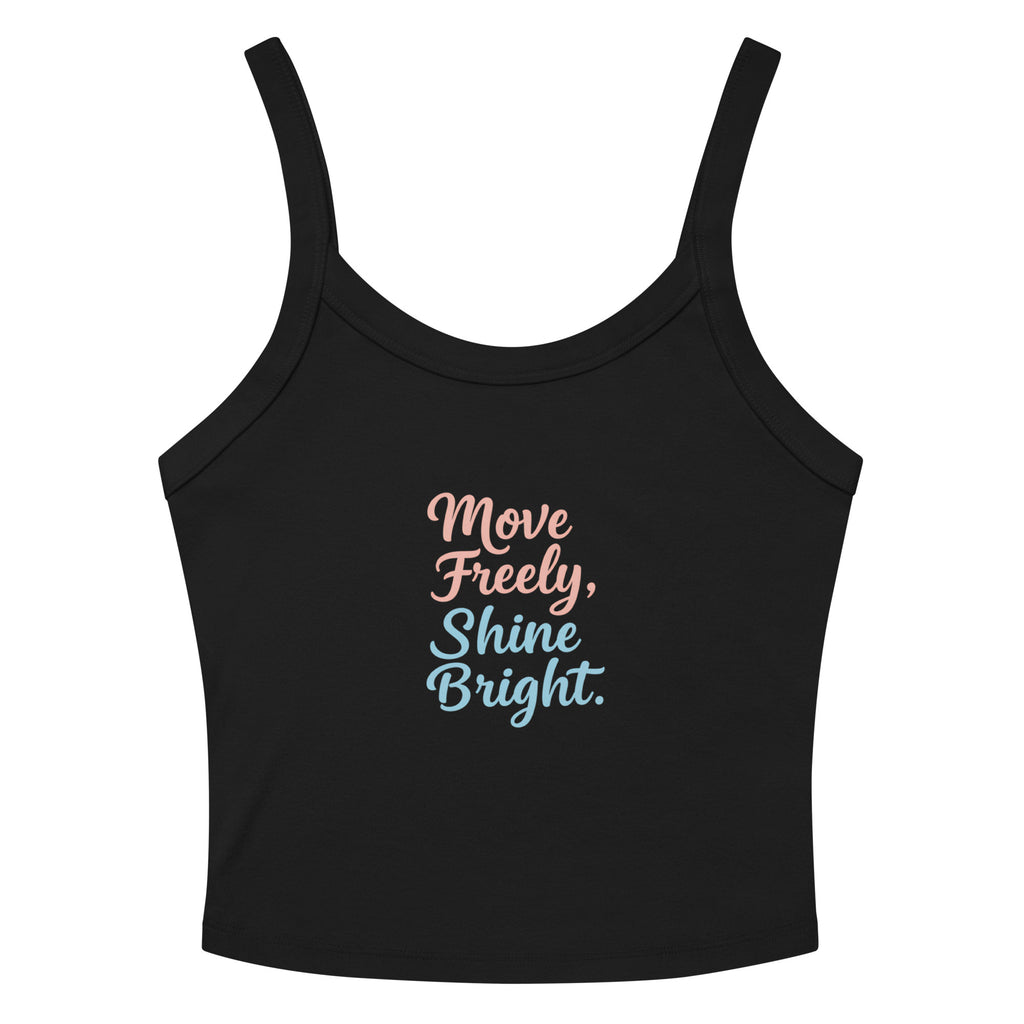 Women’s micro-rib tank top | Move Freely,Shine Bright Solid Black Blend micro-rib tank top AwRans Clothing womens-micro-rib-tank-top-solid-black-blend-front-67ea785753928