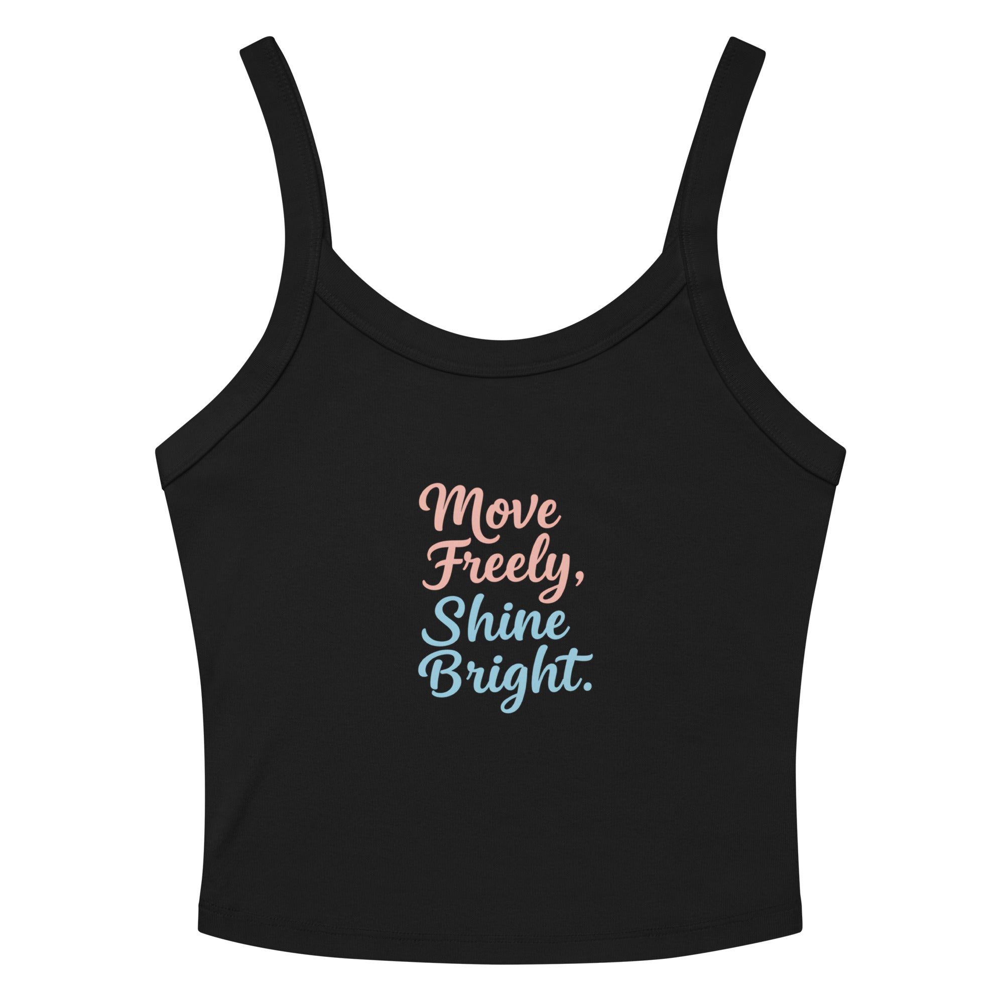 Women’s micro-rib tank top | Move Freely,Shine Bright Solid Black Blend micro-rib tank top AwRans Clothing womens-micro-rib-tank-top-solid-black-blend-front-67ea785753928