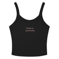 Women’s micro-rib tank top | Fitted To Perfection Solid Black Blend micro-rib tank top AwRans Clothing womens-micro-rib-tank-top-solid-black-blend-front-67ea7a0cc0696