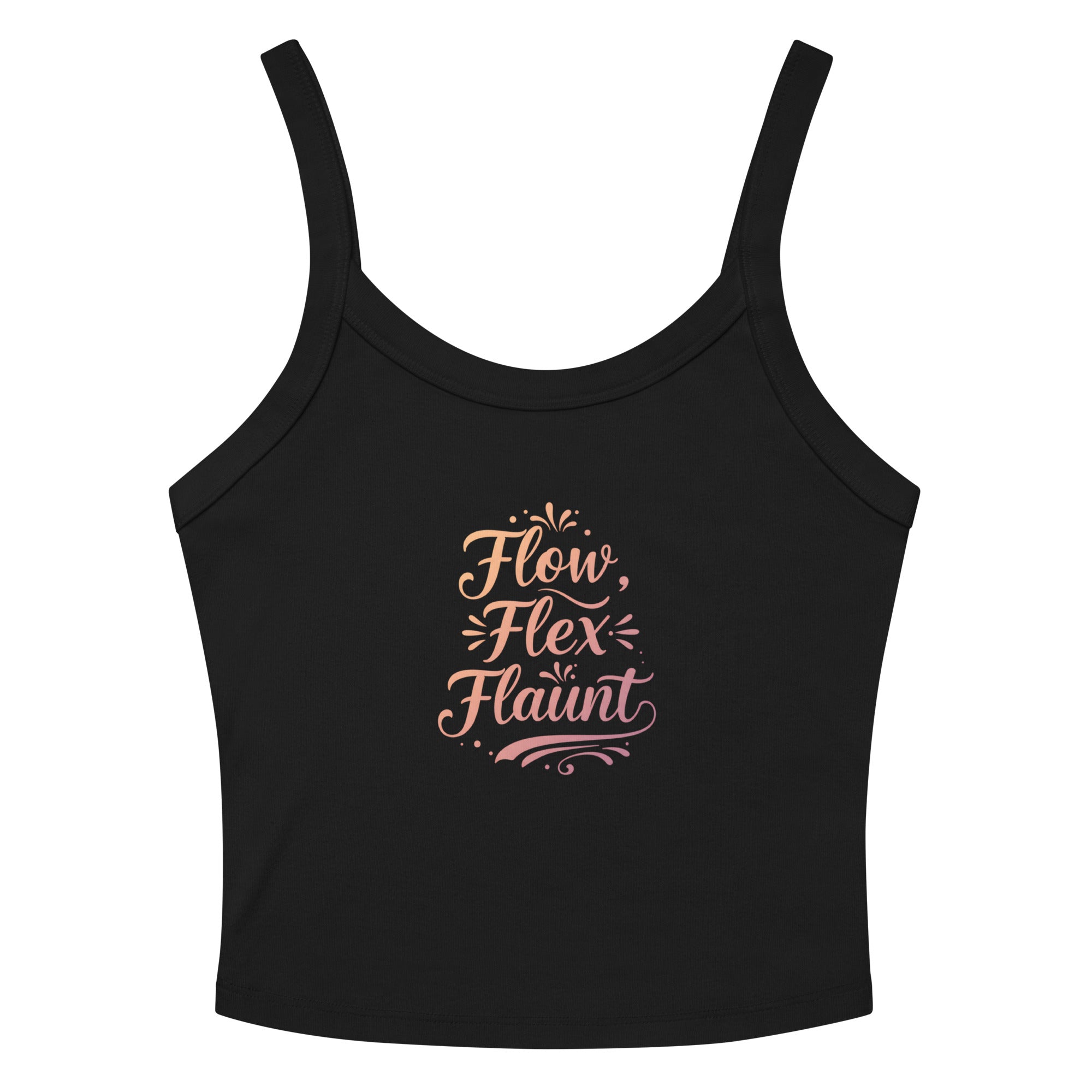 Women’s micro-rib tank top | Flow,Flex,Flaunt. Solid Black Blend micro-rib tank top AwRans Clothing womens-micro-rib-tank-top-solid-black-blend-front-67ea7aa853891