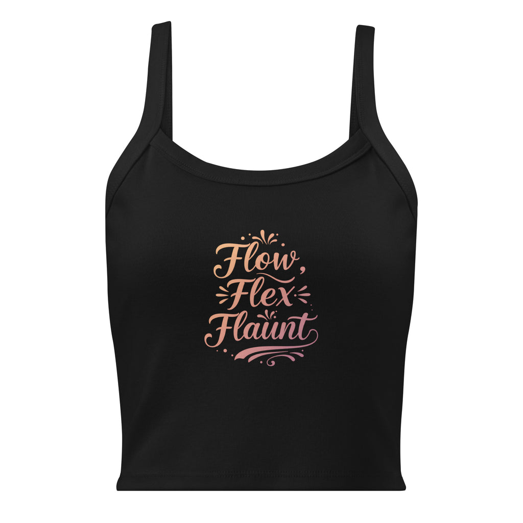 Women’s micro-rib tank top | Flow,Flex,Flaunt. micro-rib tank top AwRans Clothing womens-micro-rib-tank-top-solid-black-blend-front-67ea7aa854702