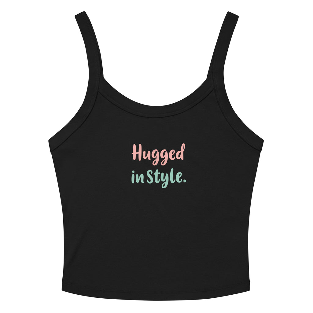 Women’s micro-rib tank top | Hugged In Style Solid Black Blend micro-rib tank top AwRans Clothing womens-micro-rib-tank-top-solid-black-blend-front-67ea7b428dbbe