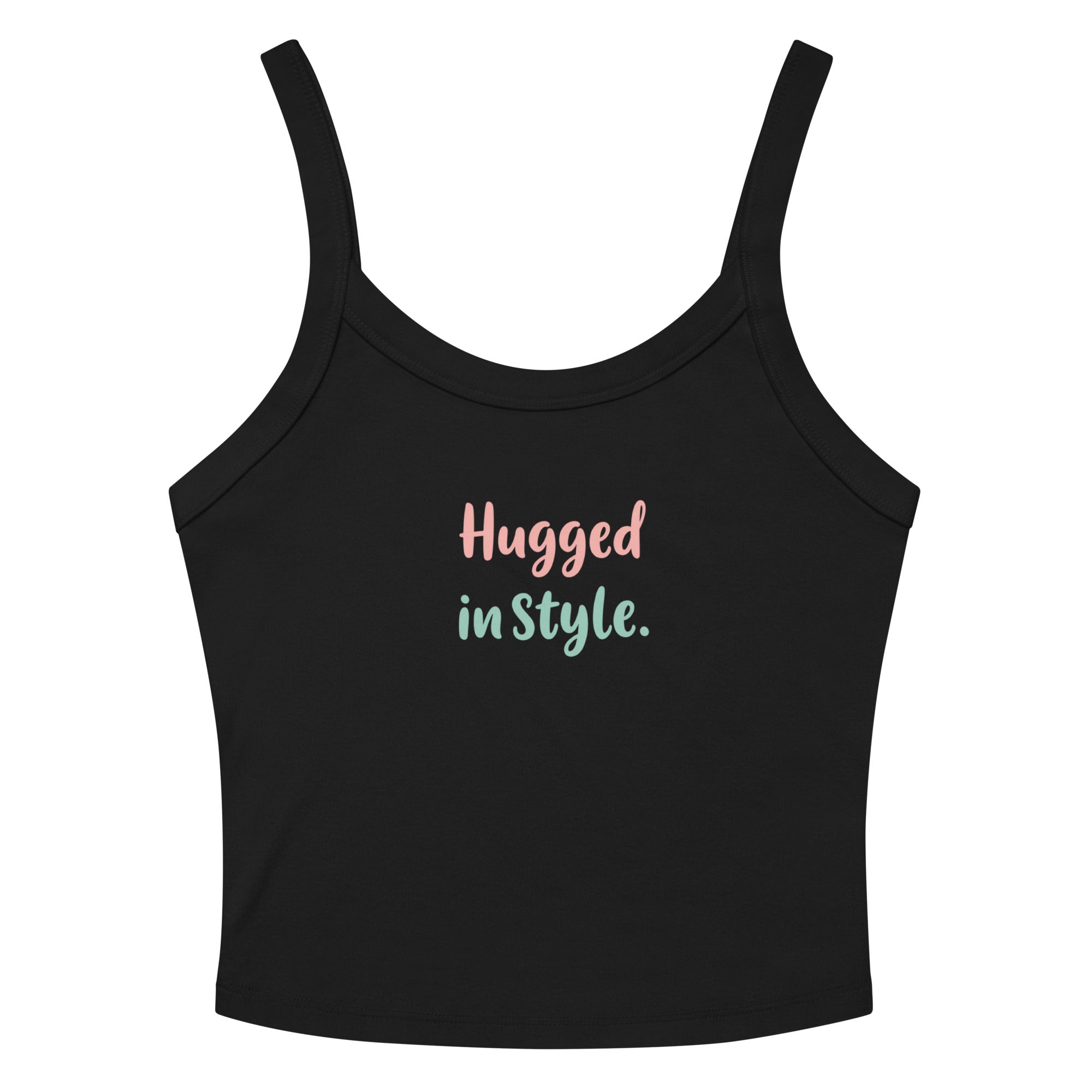 Women’s micro-rib tank top | Hugged In Style Solid Black Blend micro-rib tank top AwRans Clothing womens-micro-rib-tank-top-solid-black-blend-front-67ea7b428dbbe