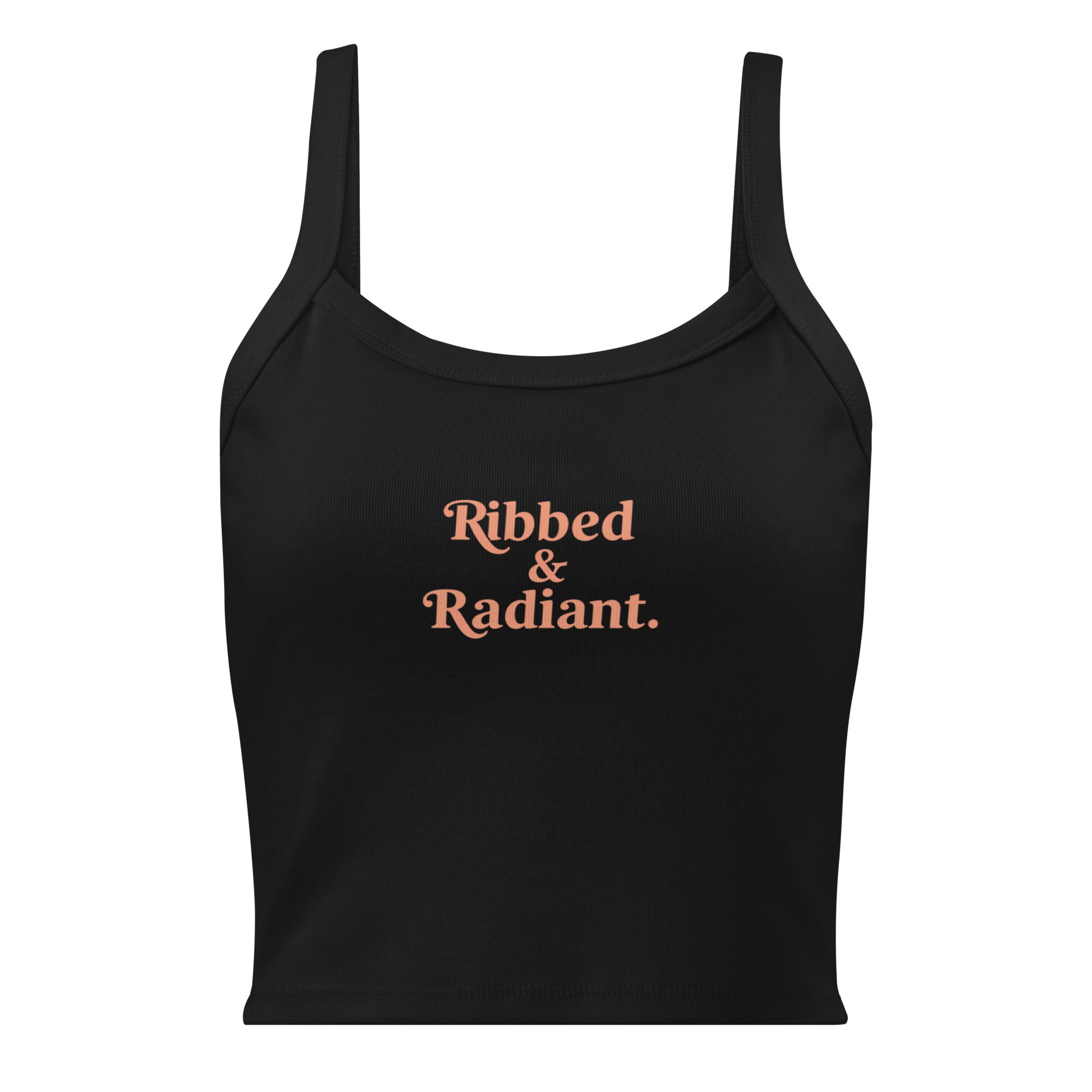 Women’s micro-rib tank top | Ribbed & Radiant micro-rib tank top AwRans Clothing womens-micro-rib-tank-top-solid-black-blend-front-67ea7bdd106c0