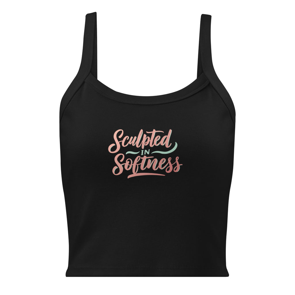 Women’s micro-rib tank top | Sculpted In Softness micro-rib tank top AwRans Clothing womens-micro-rib-tank-top-solid-black-blend-front-67ea7d1641943
