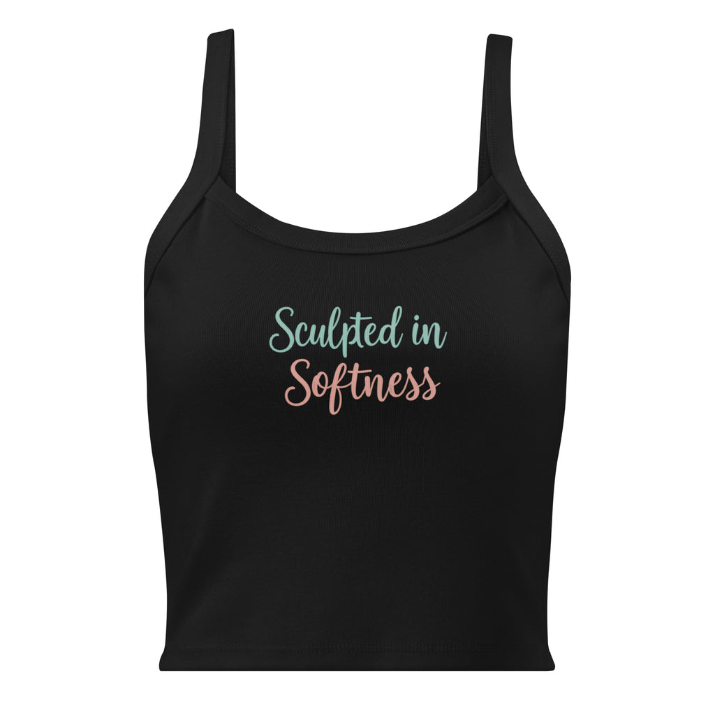 Women’s micro-rib tank top | Sculpted In Softness micro-rib tank top AwRans Clothing womens-micro-rib-tank-top-solid-black-blend-front-67ea7db428a6f