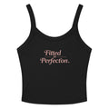 Women’s micro-rib tank top | Fitted To Perfection Solid Black Blend micro-rib tank top AwRans Clothing womens-micro-rib-tank-top-solid-black-blend-front-67ea7f8e5ff48